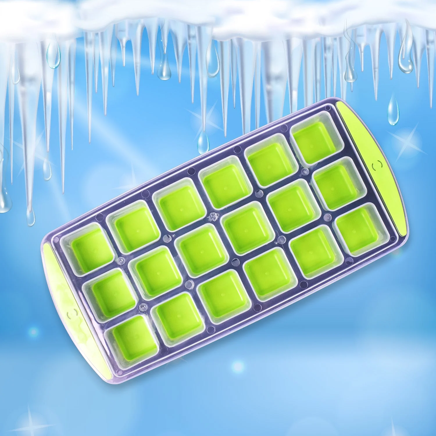 18-Cavity -Up Ice Cube Tray - Flexible Silicone, Easy Release 100% BPA-Free - Image 7