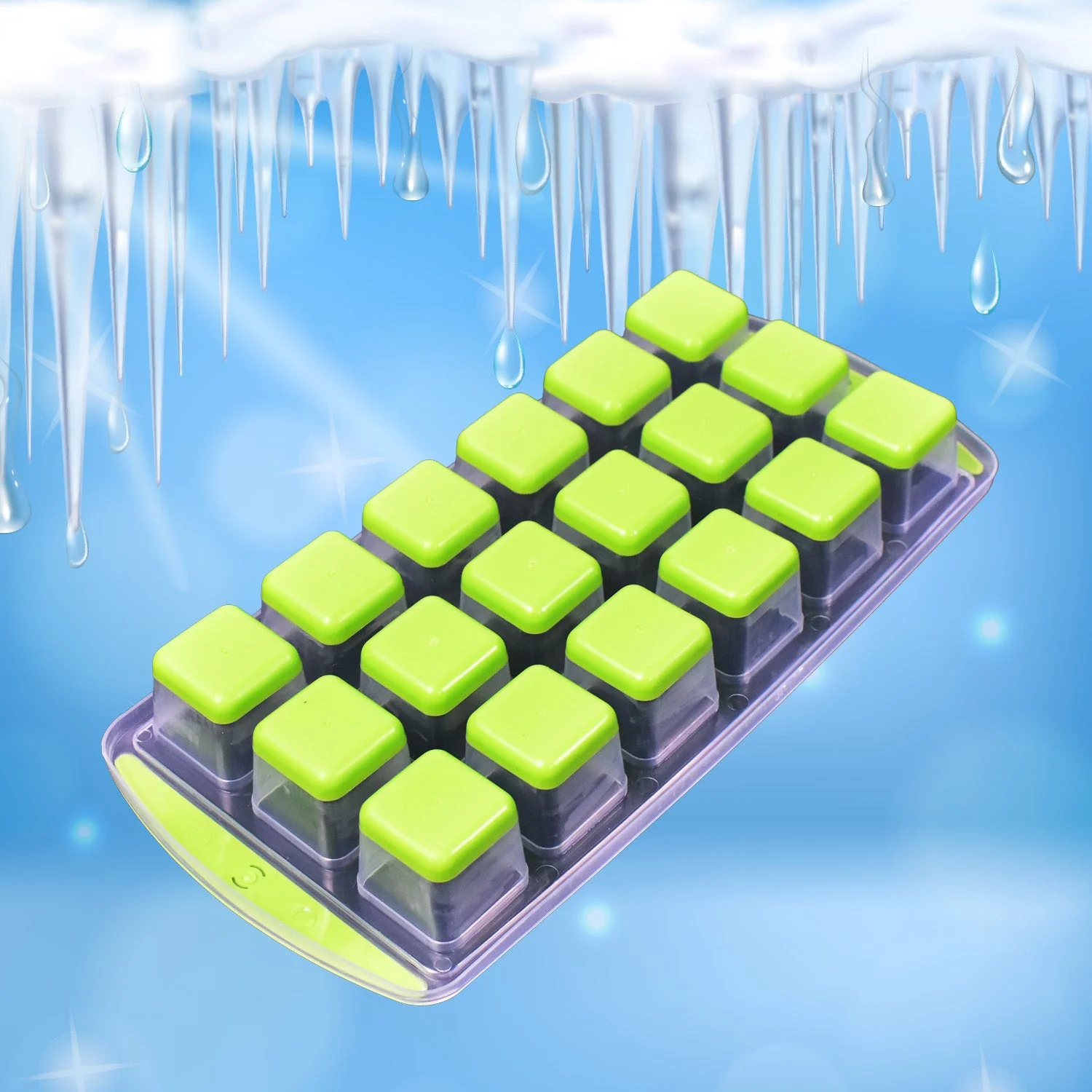 18-Cavity -Up Ice Cube Tray - Flexible Silicone, Easy Release 100% BPA-Free - Image 9