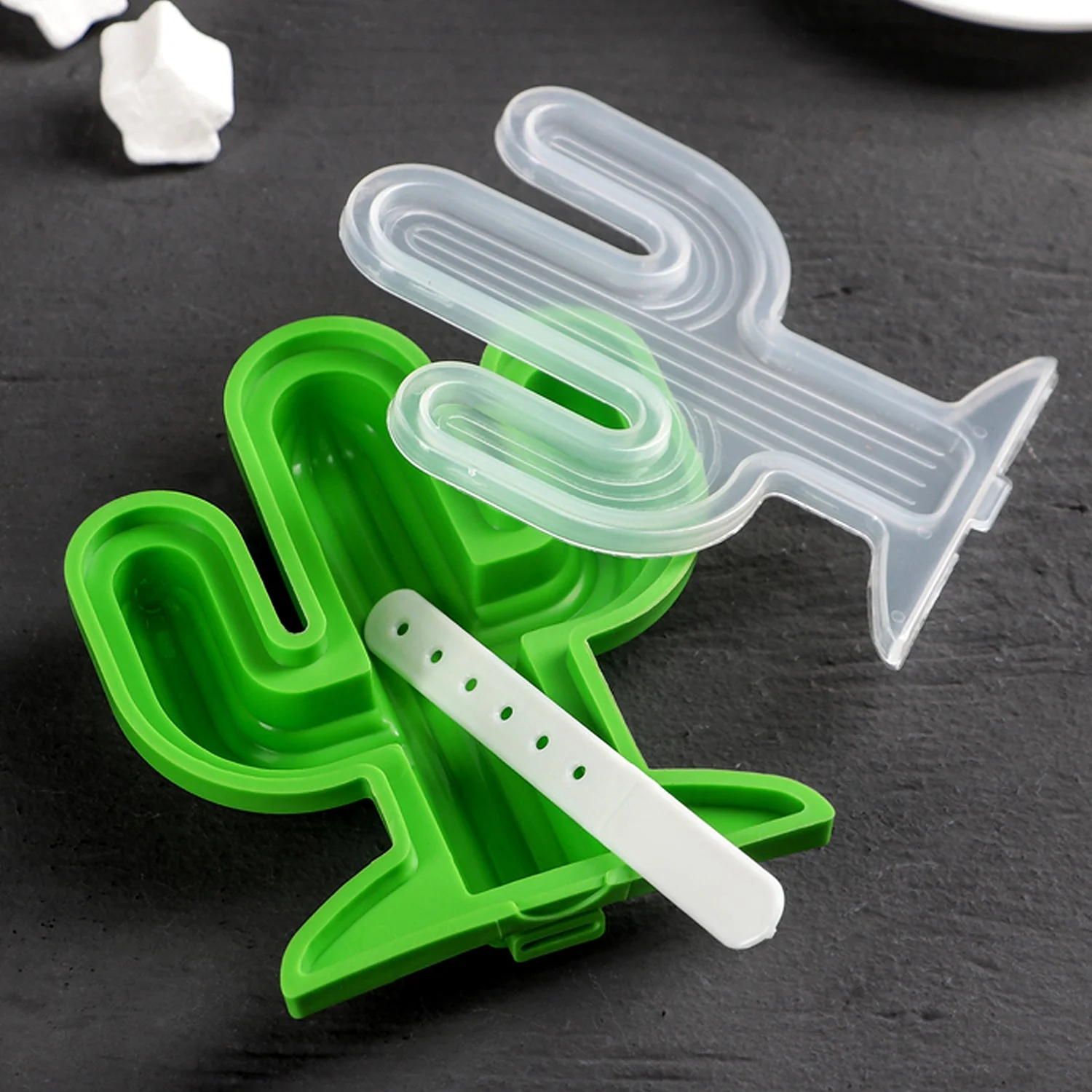 Cactus Shape sicle Molds - Durable Silicone Ice Cream Mould, DIY Ice Kitchen Tool - Image 3