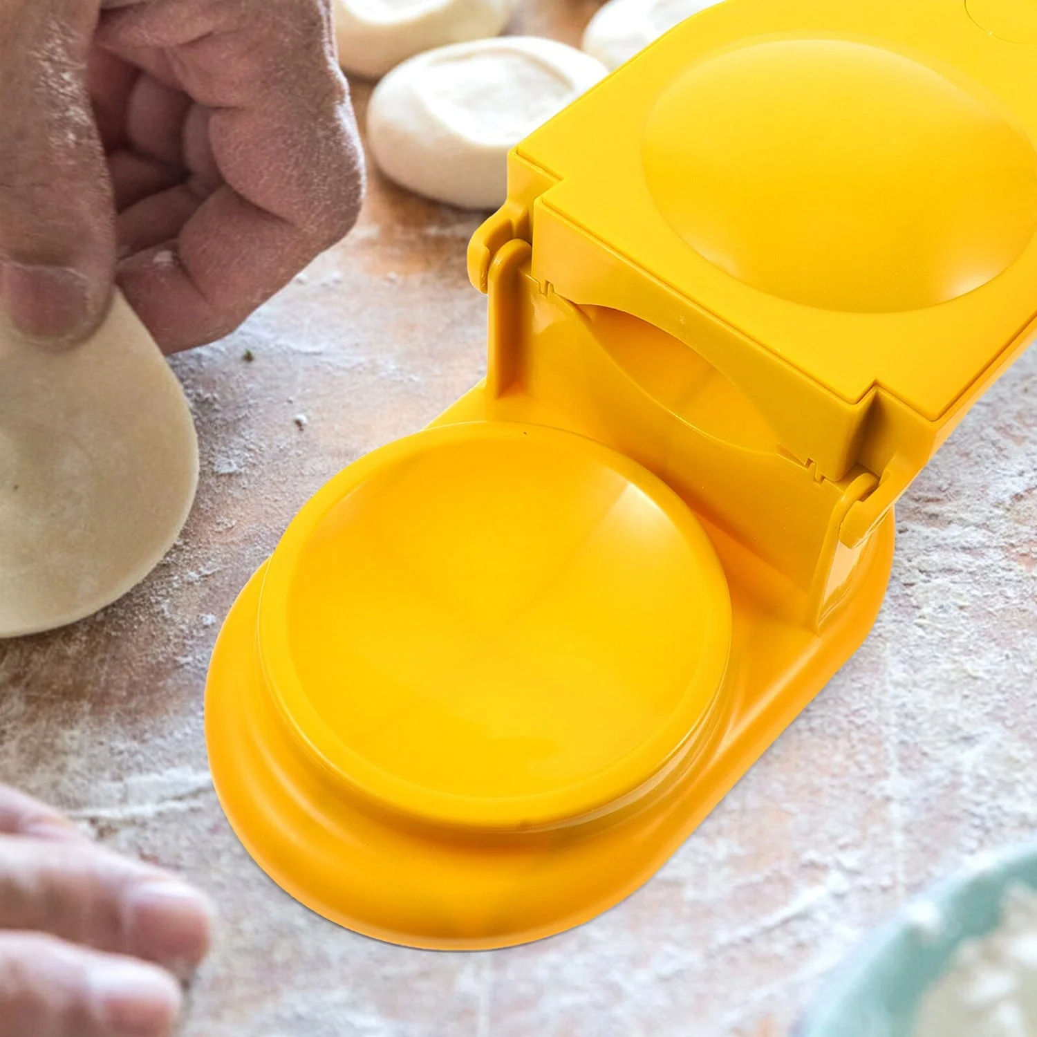 Dumpling Skin Press Mould for Gujiya Ghughra Momos 2 in 1 Dumpling Maker - Image 3