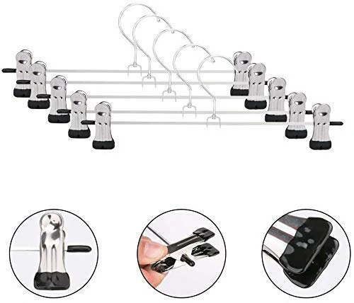 Hangers with 2-Adjustable Anti-Rust Clips (Pack of 12) - Image 5