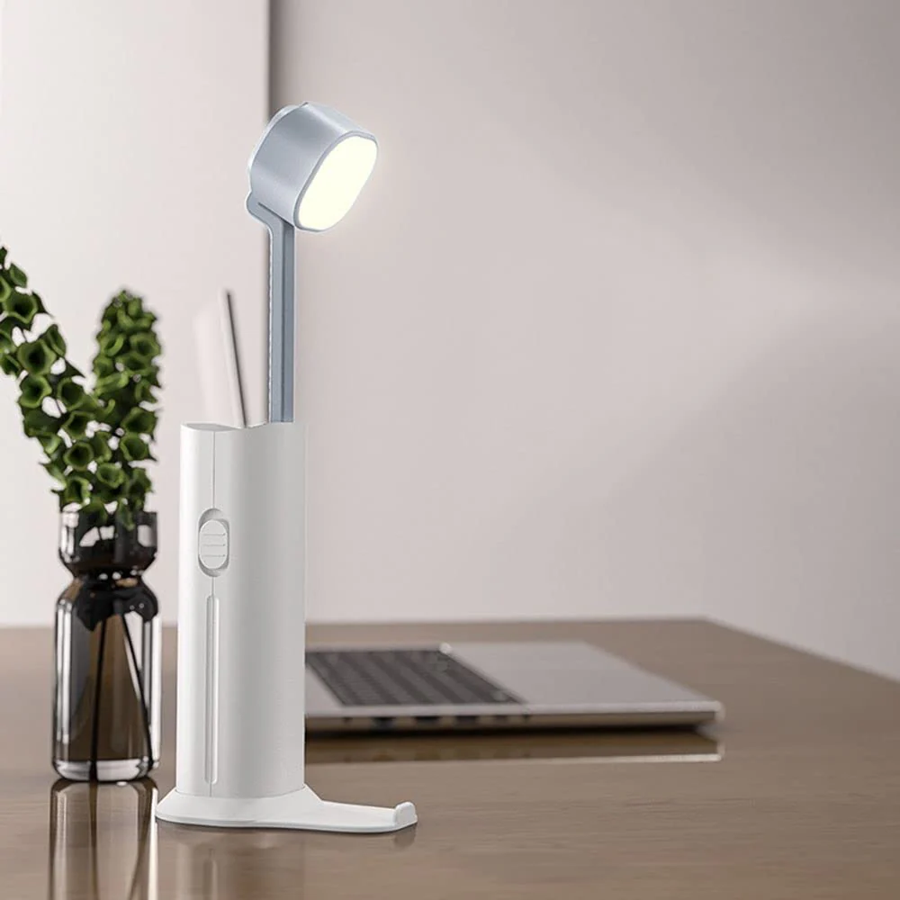 4 in 1 Creative desk Lamp, Rechargeable LED Table Flashlight Eye Protection Table Lamp Power Bank Handheld Desk Night Lamp Portable Torch Light with Adjustable Light Head for Home Kids Room Bedroom Office - Image 3
