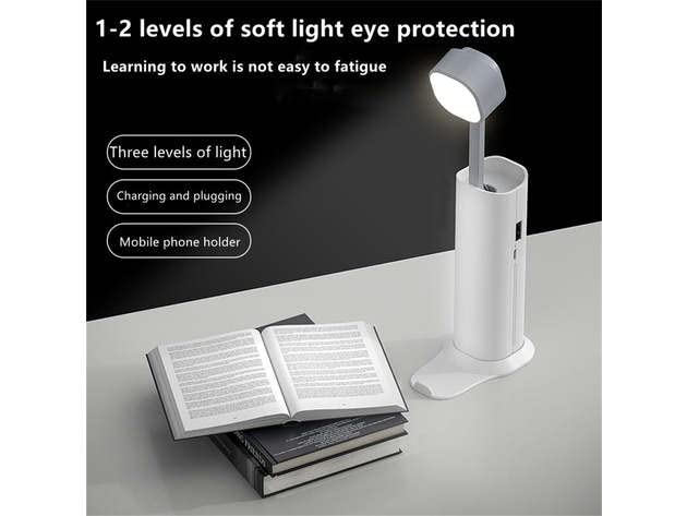 4 in 1 Creative desk Lamp, Rechargeable LED Table Flashlight Eye Protection Table Lamp Power Bank Handheld Desk Night Lamp Portable Torch Light with Adjustable Light Head for Home Kids Room Bedroom Office - Image 8