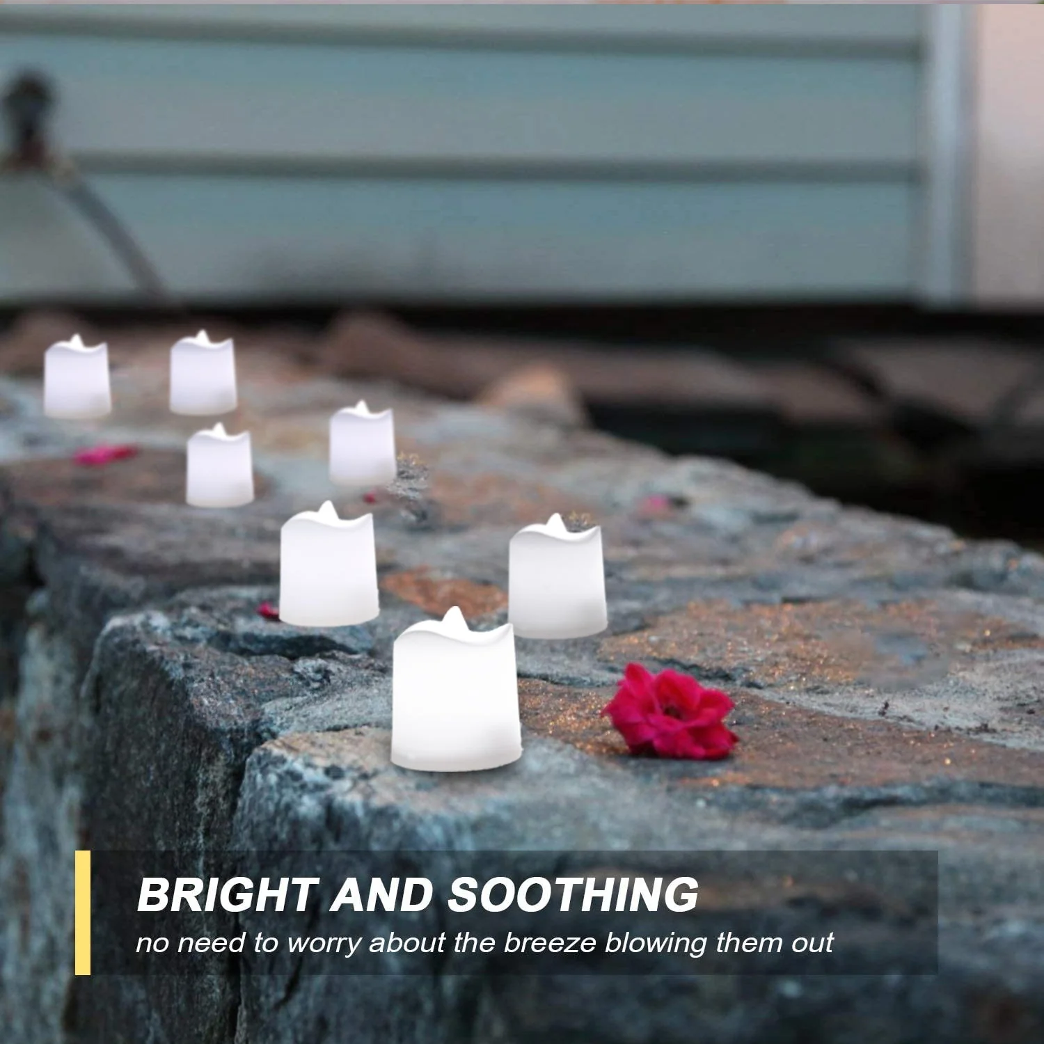 Festival Decorative - LED Tealight Candles, Diwali (White, 24 Pcs) - Image 7