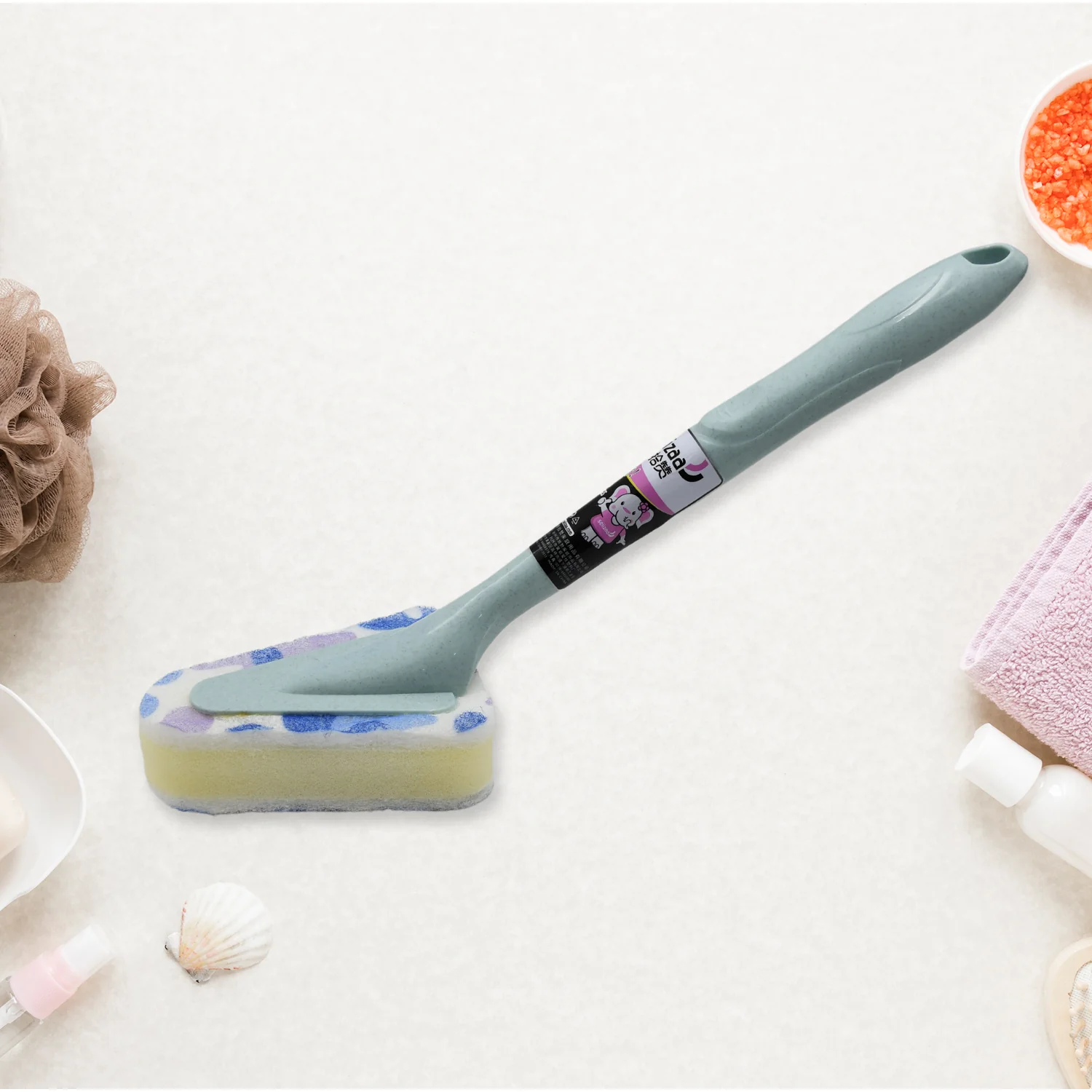 Triangular Sponge Brush – Long Handle Multipurpose Kitchen & Bathroom Cleaning Tool - Image 5