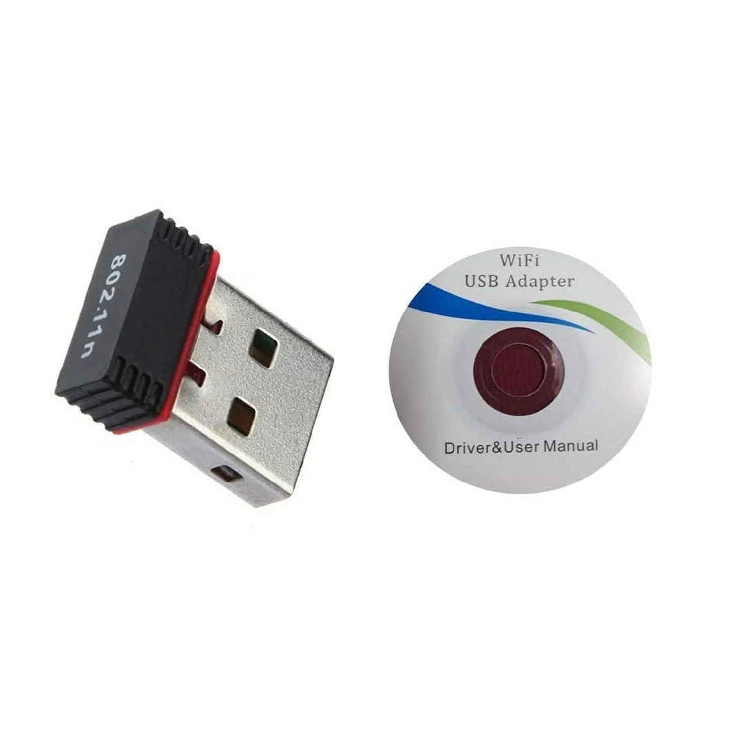 Wireless Mini Wi-Fi Network Adapter with Driver CD for Computer & Laptop - Image 2