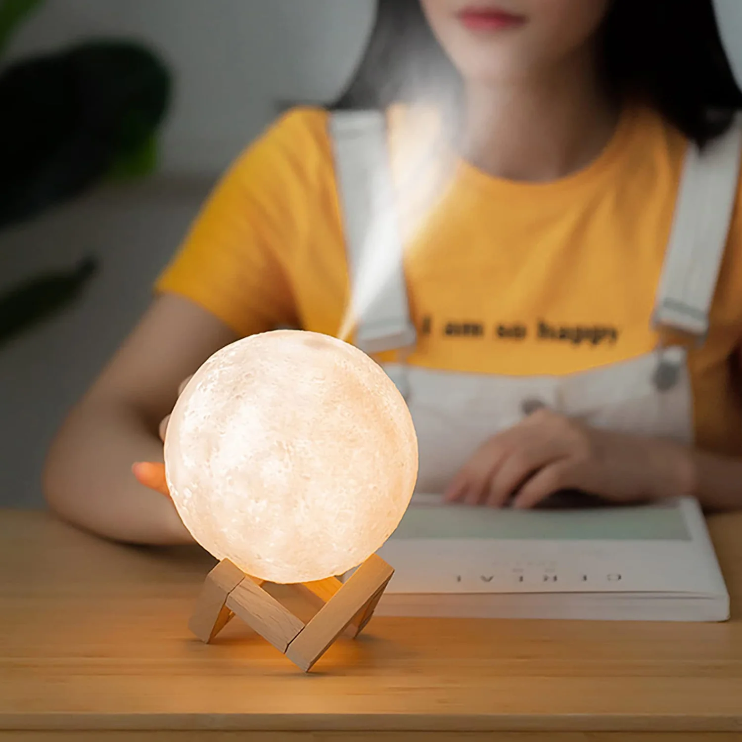 3D 2 in 1 LED Printed Moon Lamp & Aroma Diffuser (1 Pc) - Image 6