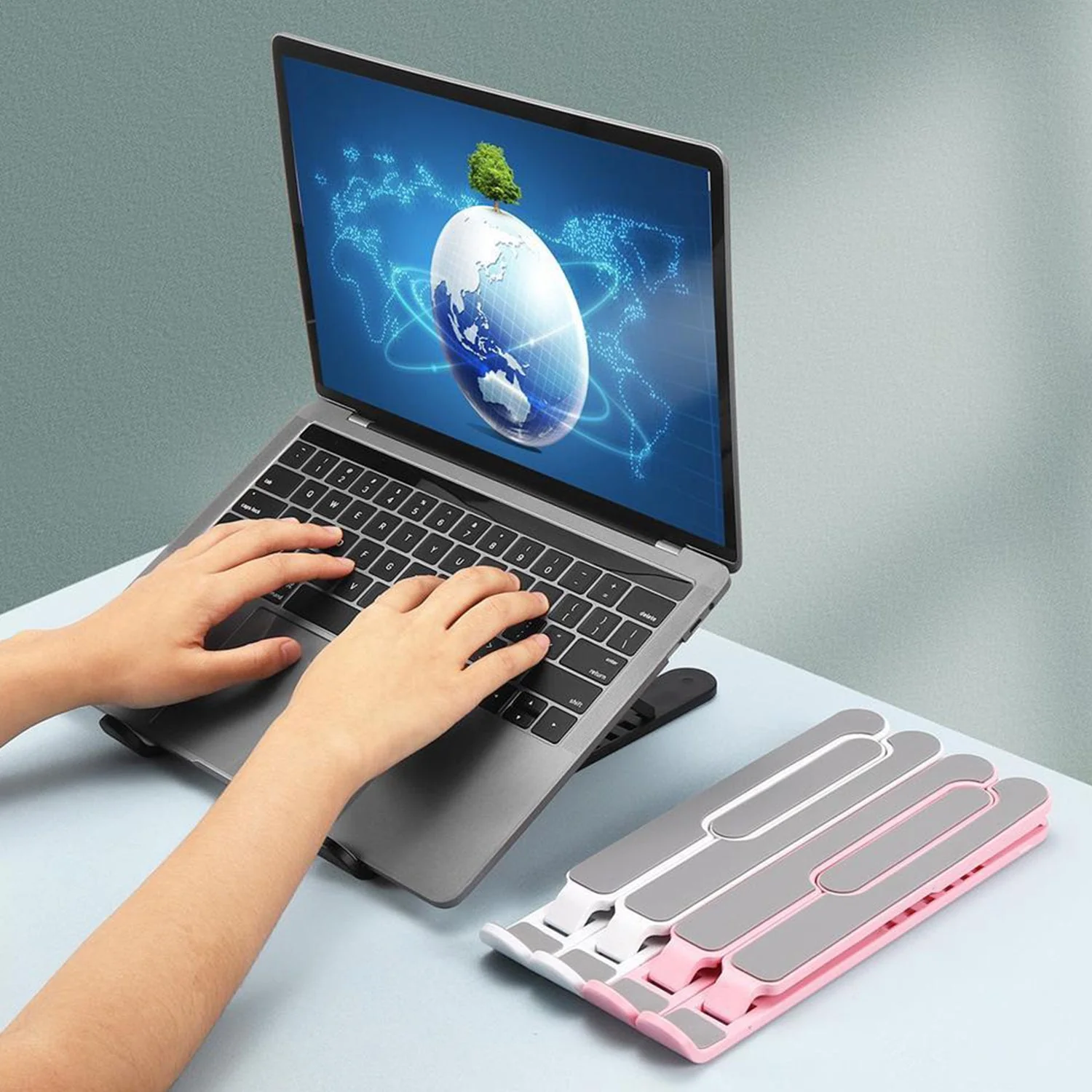 Height Adjustable  /  Portable Laptop Stand - Image 3