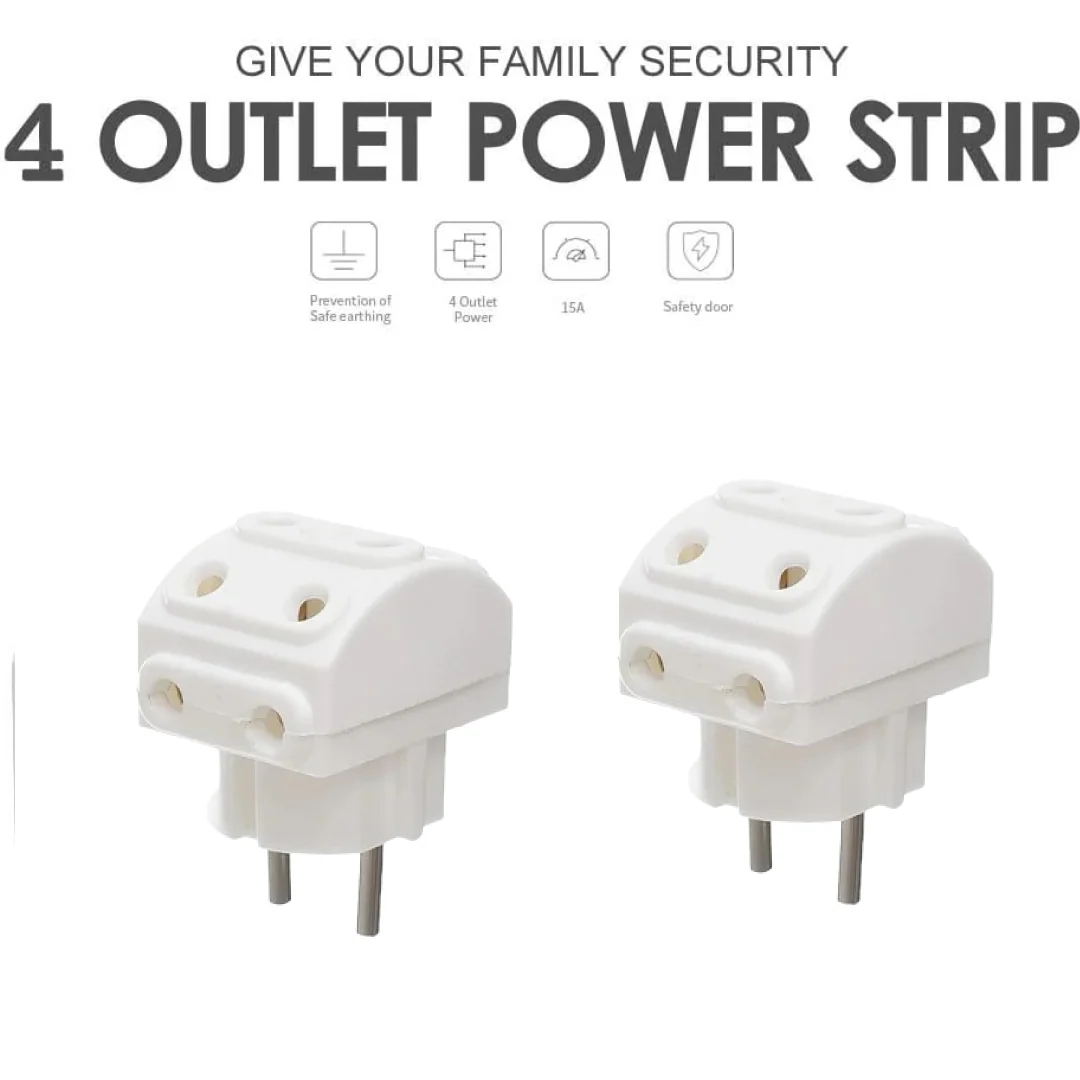 5-Way 2 Pin Multi-Plug Socket / Converter (1 Pc) - Image 2