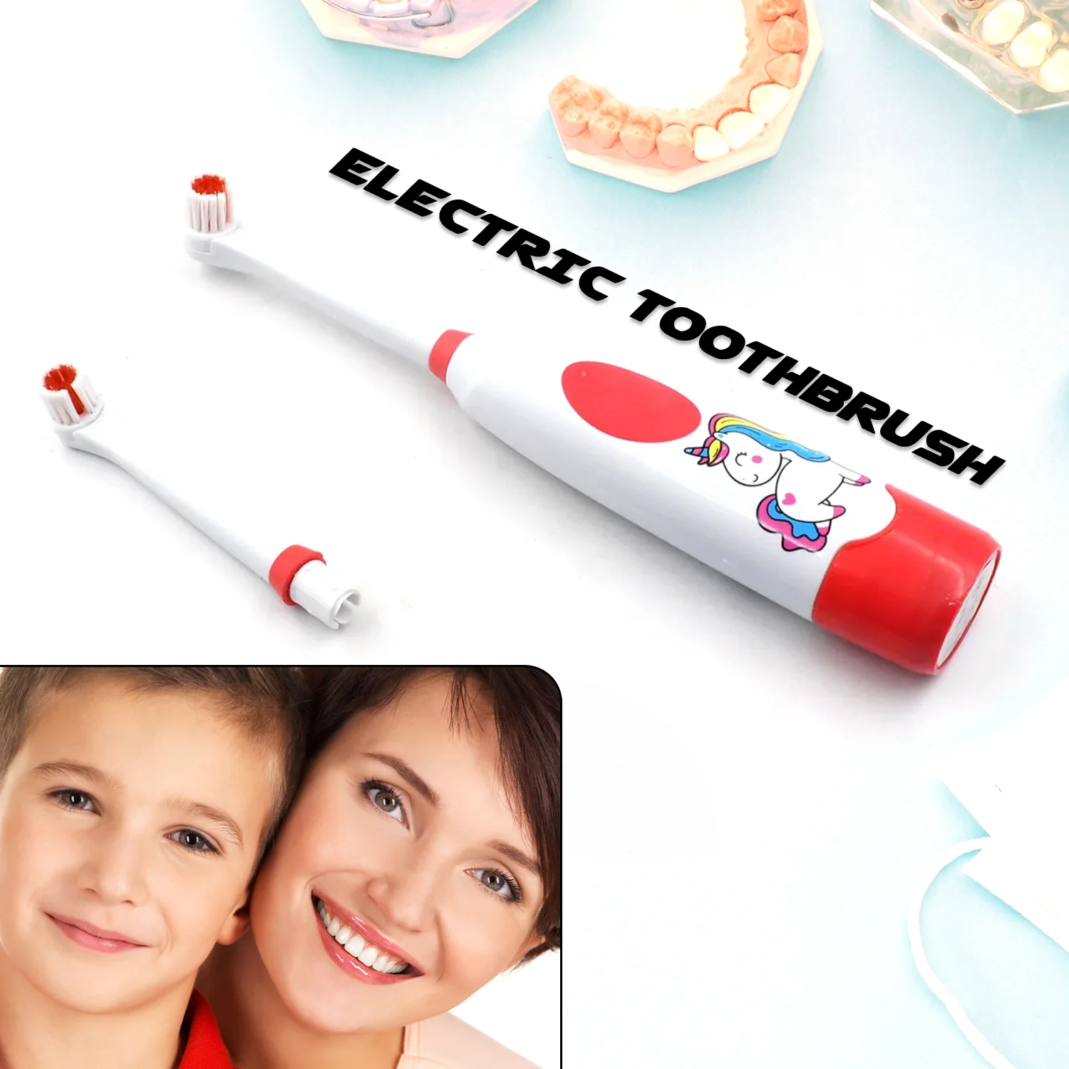 Electric Toothbrush for Kids and Adults 2 Battery - Image 3
