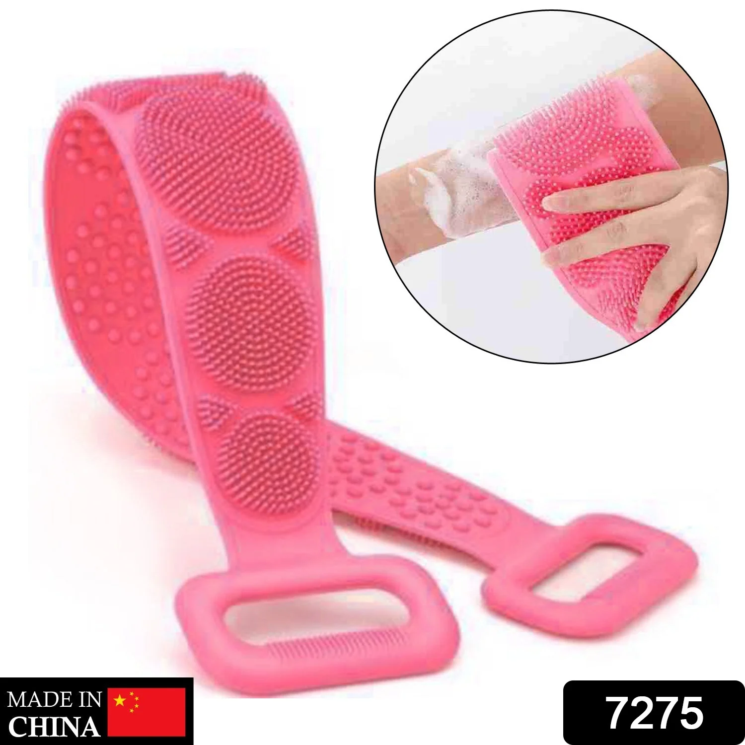 Silicone Body Back Scrubber Double Side Bathing Brush for Skin Deep Cleaning - Image 15