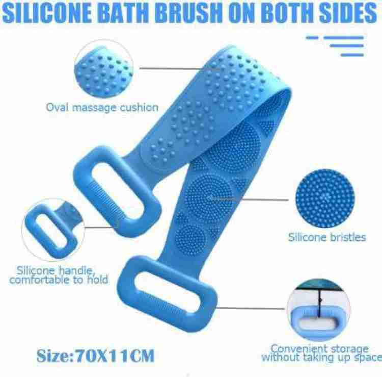 Silicone Body Back Scrubber Double Side Bathing Brush for Skin Deep Cleaning - Image 8