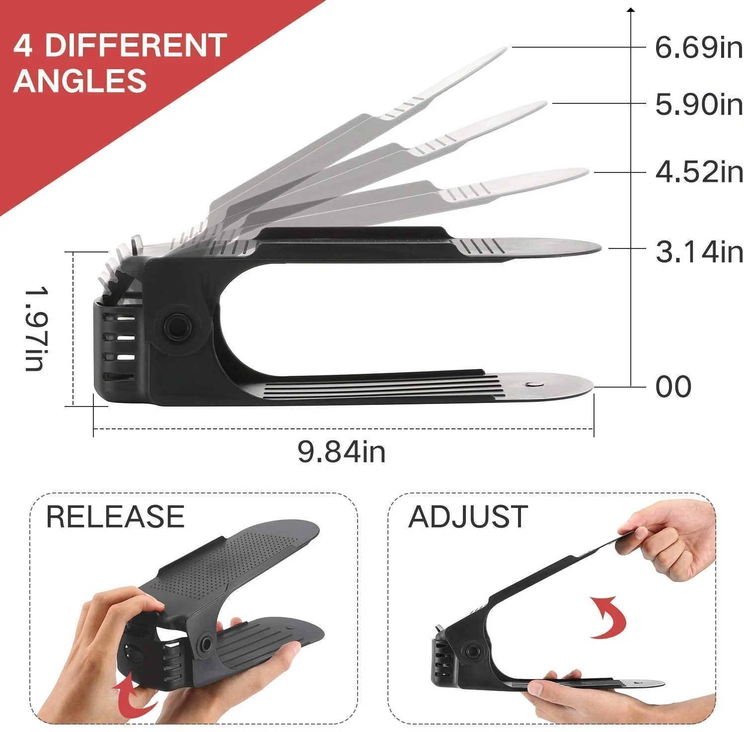 ADJUSTABLE FOLDING SHOE SLOTS ORGANIZER. - Image 7