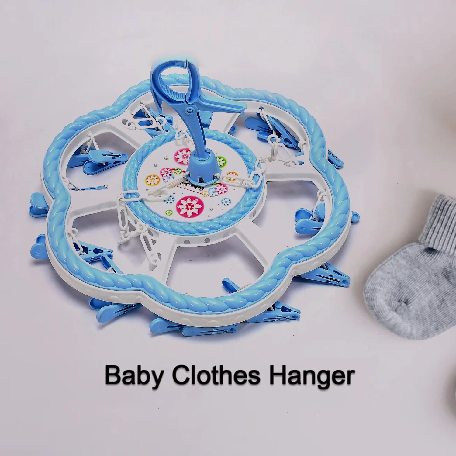 Flower Hanging Hanger 24 Clips Plastic Hanger - Image 3