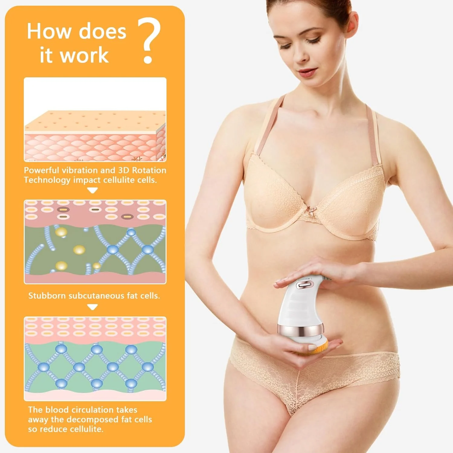 Body Sculpting Massager with 3 Pads – Adjustable Speed Handheld Body Massager - Image 7