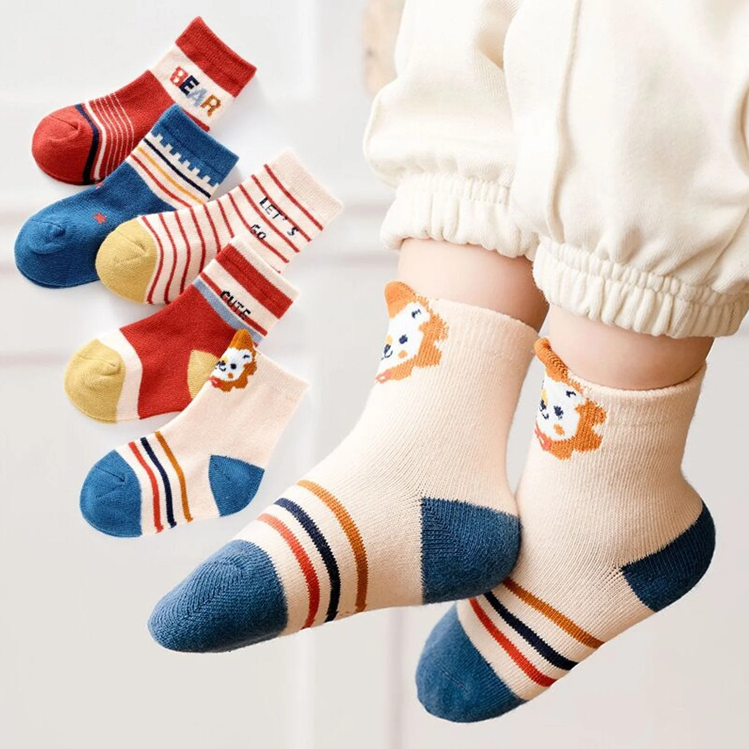 Socks Breathable Thickened Classic Simple Soft Skin Friendly For Kids - Image 6