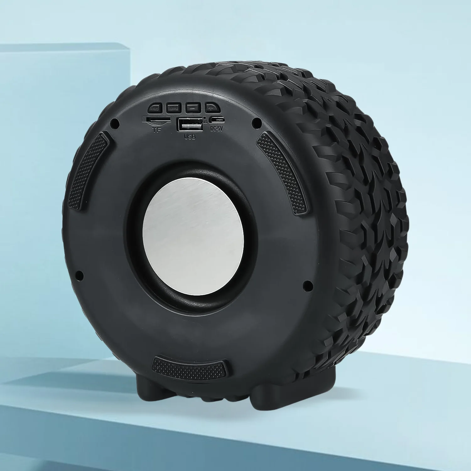 Portable Tyre / Wheel Shape Wireless Bluetooth Speaker (1 Pc) - Image 4