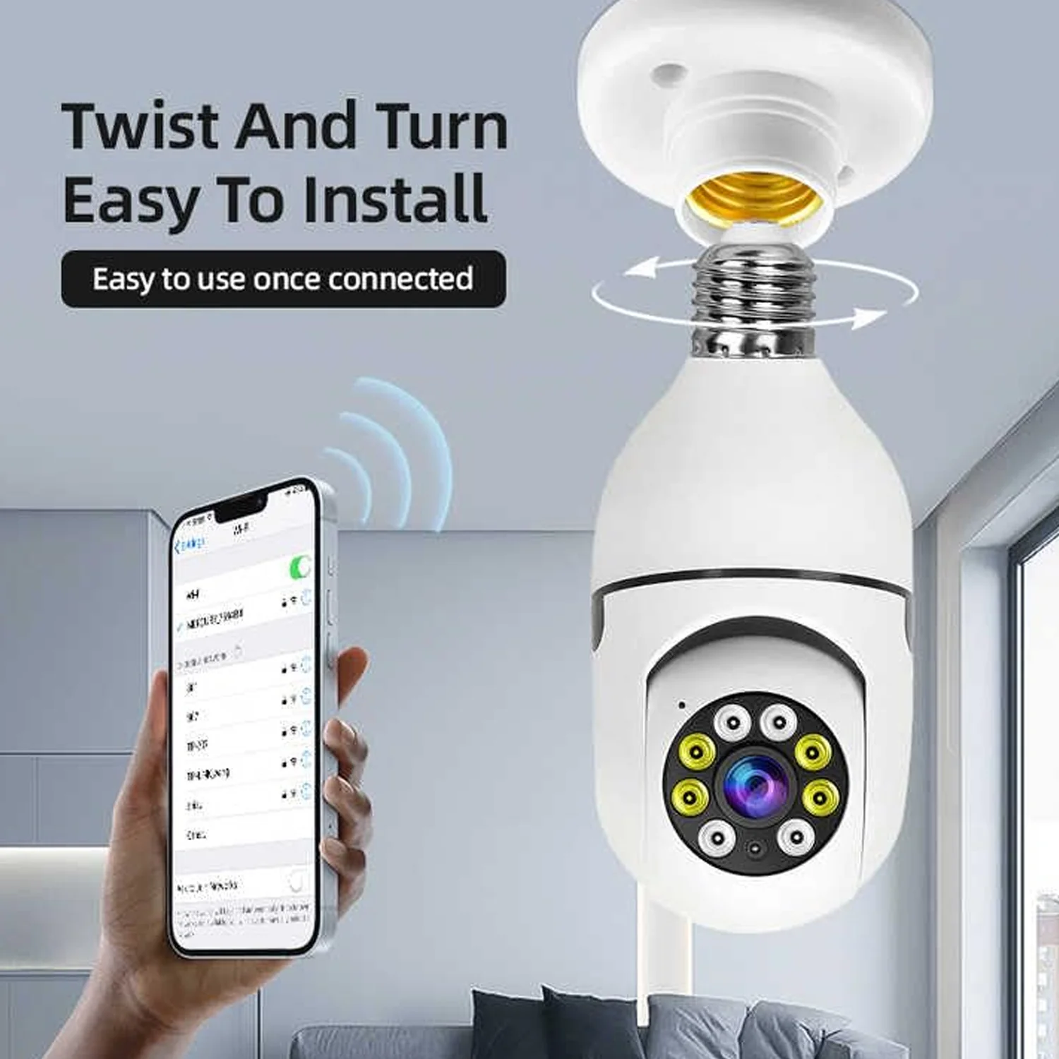 V380 Pro Fisheye 360 Degree Panoramic Wireless WiFi IP CCTV Security (Pack of 1) - Image 5