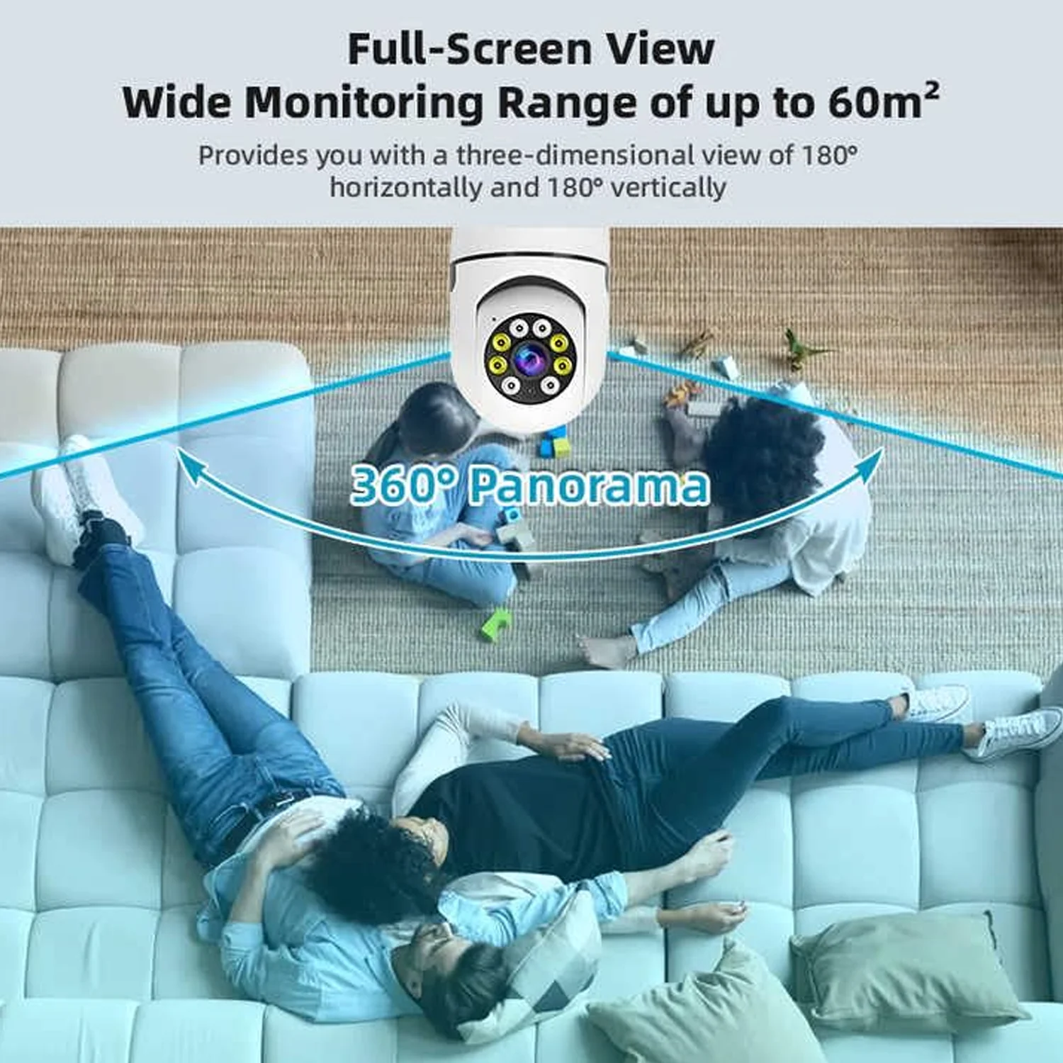 V380 Pro Fisheye 360 Degree Panoramic Wireless WiFi IP CCTV Security (Pack of 1) - Image 7