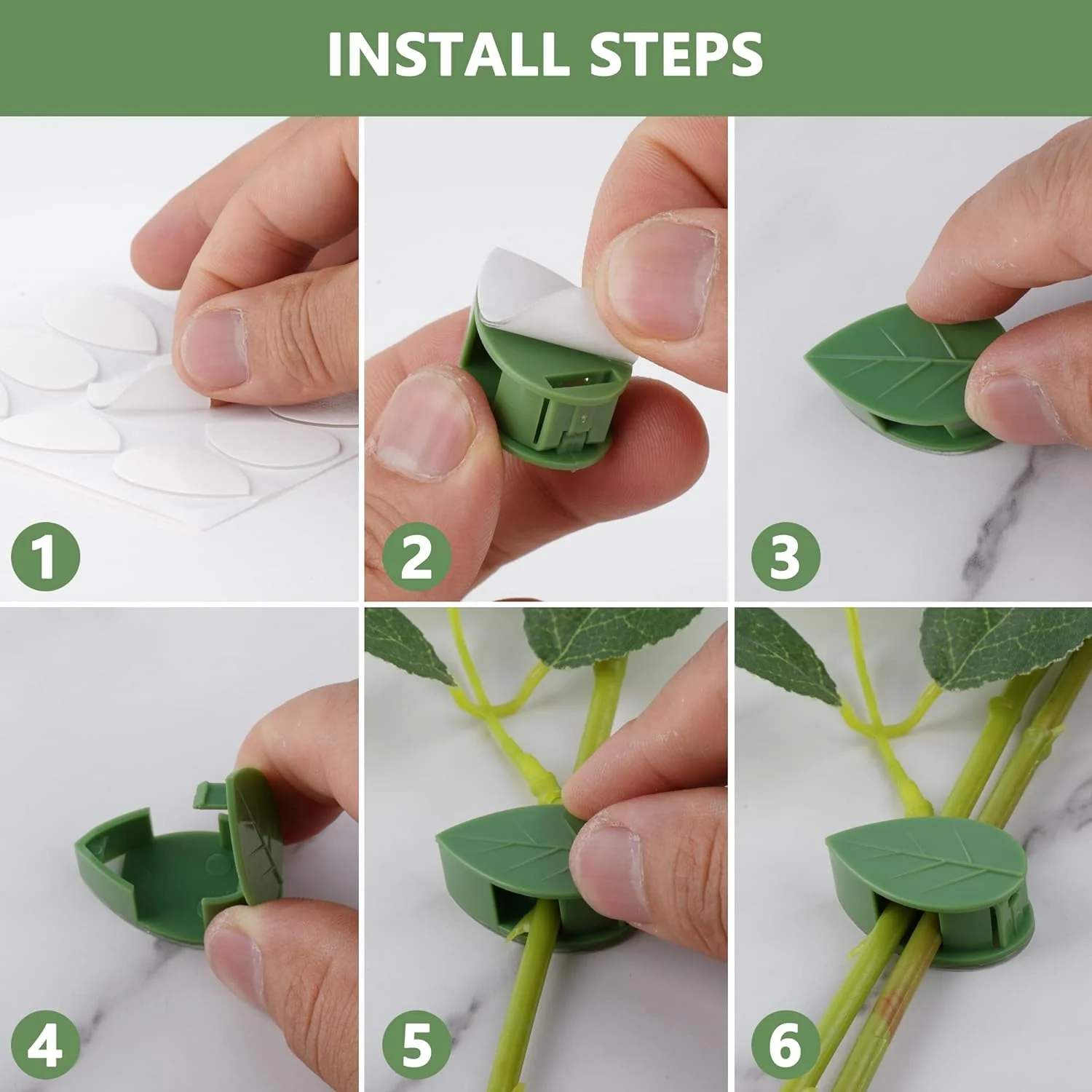 Plant Climbing Wall Clip,Self-Adhesive Vines Support Hooks for Indoor & Outdoor (10 Pcs Set) - Image 7