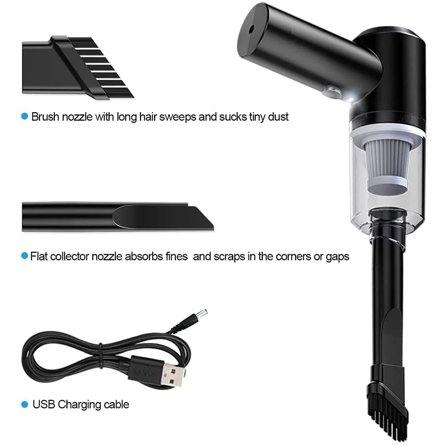2 in 1 Wireless Vacuum Cleaner – 120W Handheld USB Rechargeable for Home & Car (1 Pc) - Image 11