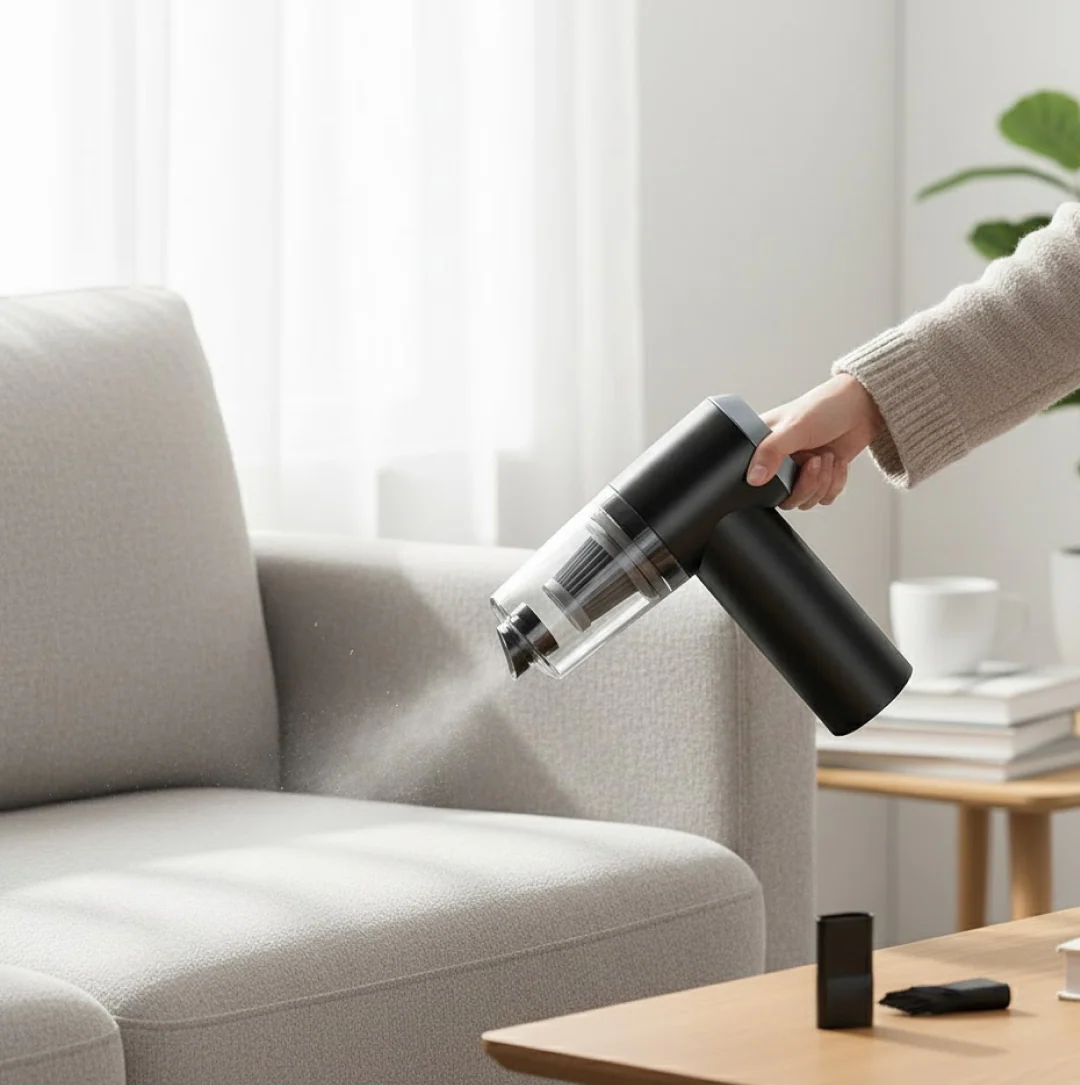 2 in 1 Wireless Vacuum Cleaner – 120W Handheld USB Rechargeable for Home & Car (1 Pc) - Image 4