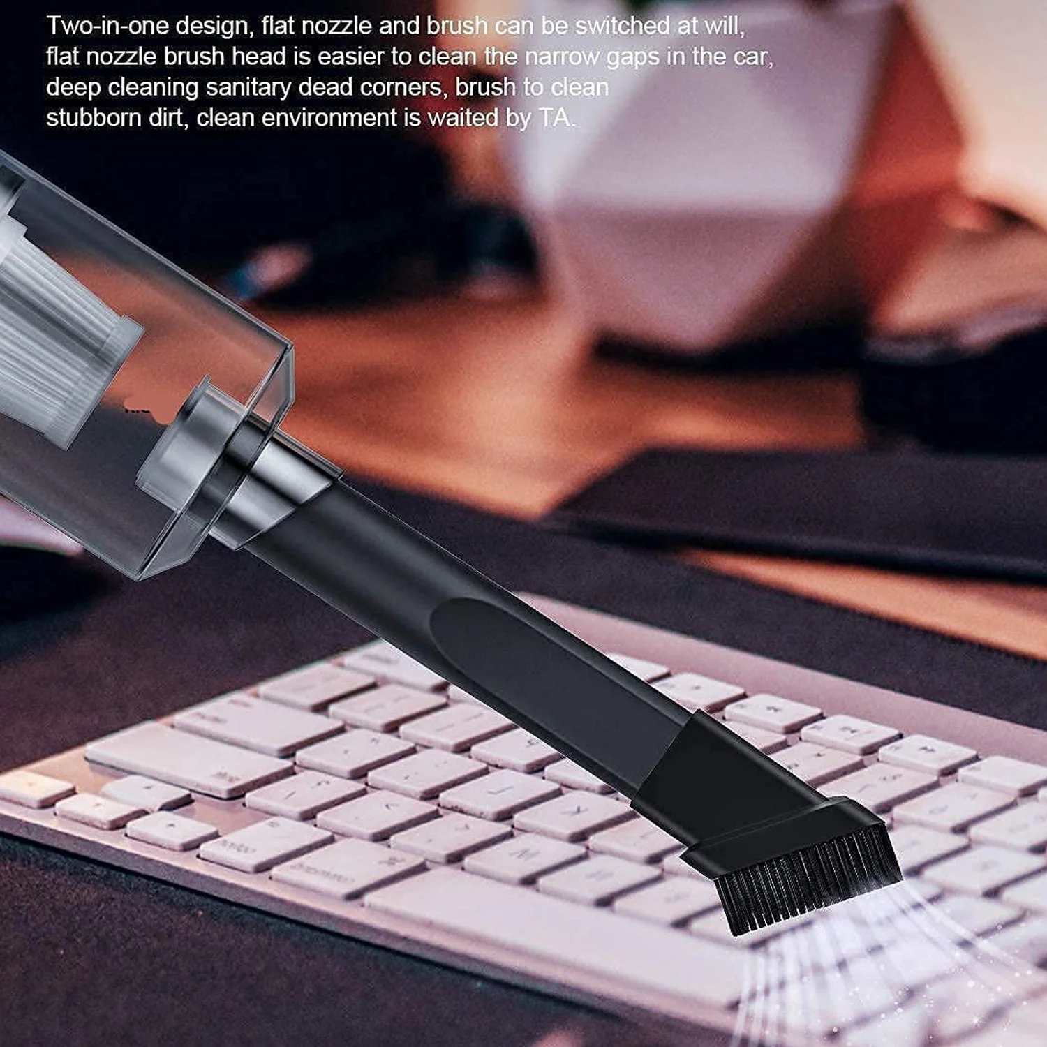 2 in 1 Wireless Vacuum Cleaner – 120W Handheld USB Rechargeable for Home & Car (1 Pc) - Image 8