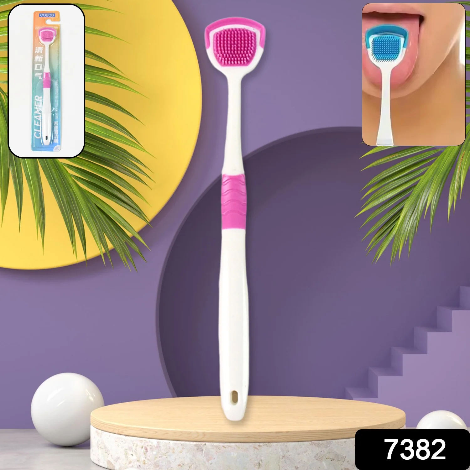Tongue Cleaner Brush, Silicone Tongue Scraper (1 Pc) - Image 2