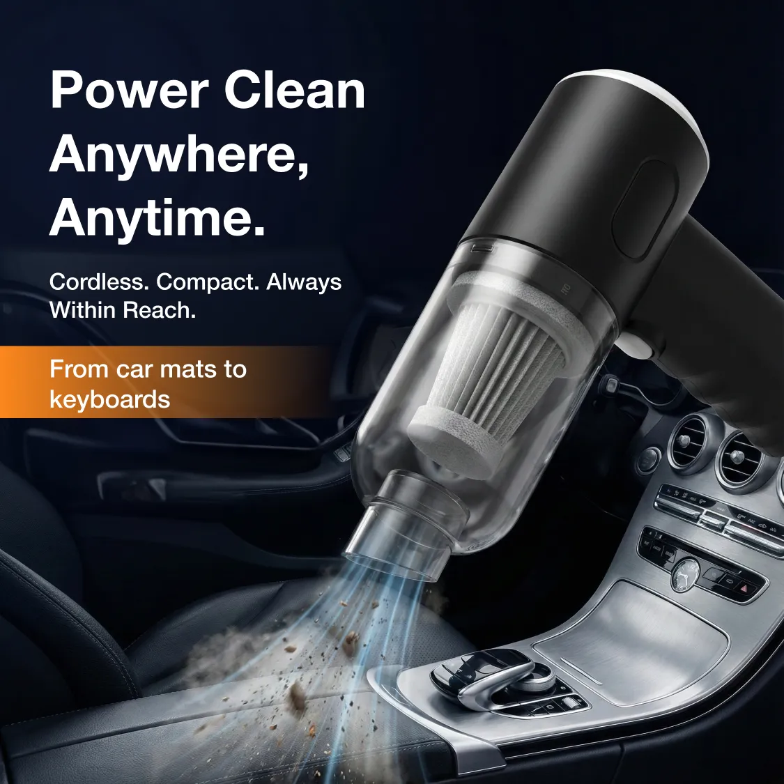 3 in 1 Mini Car Vacuum – Wireless, Rechargeable, Blower & Dust Cleaner for Car & Home - Image 4