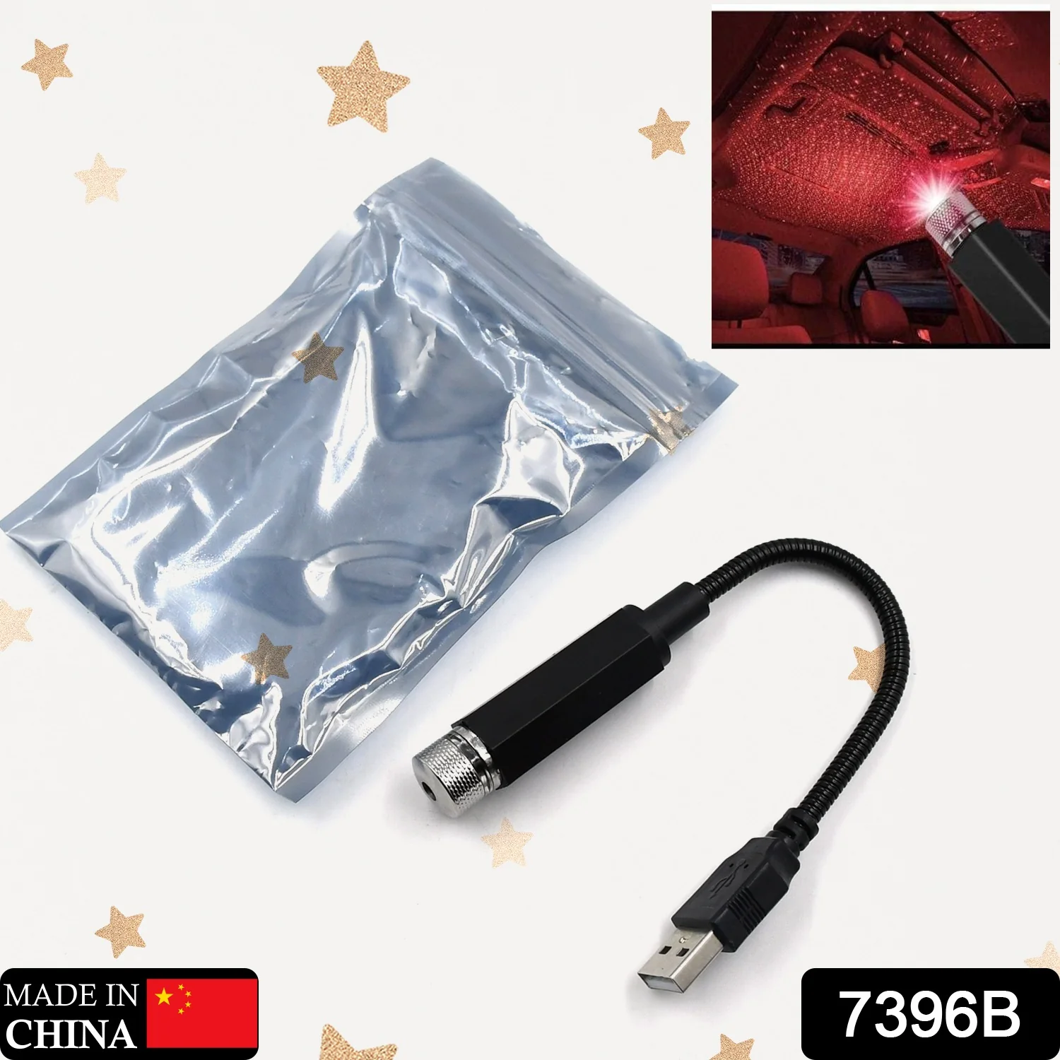 USB Star Projector – Adjustable Night Light for Home & Car - Image 2