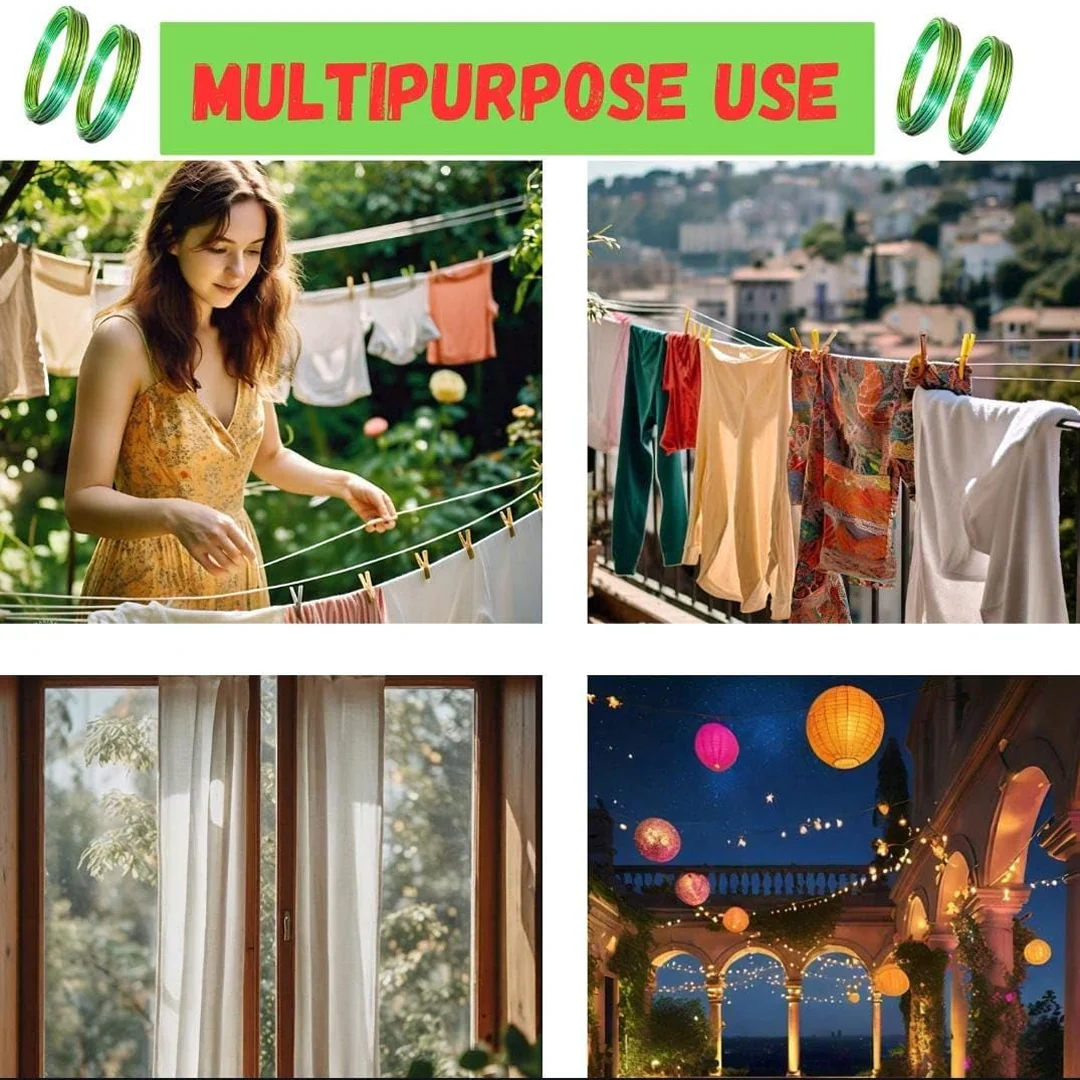 High-Quality Cloth Drying & Gardening Wire (10M) - Image 3