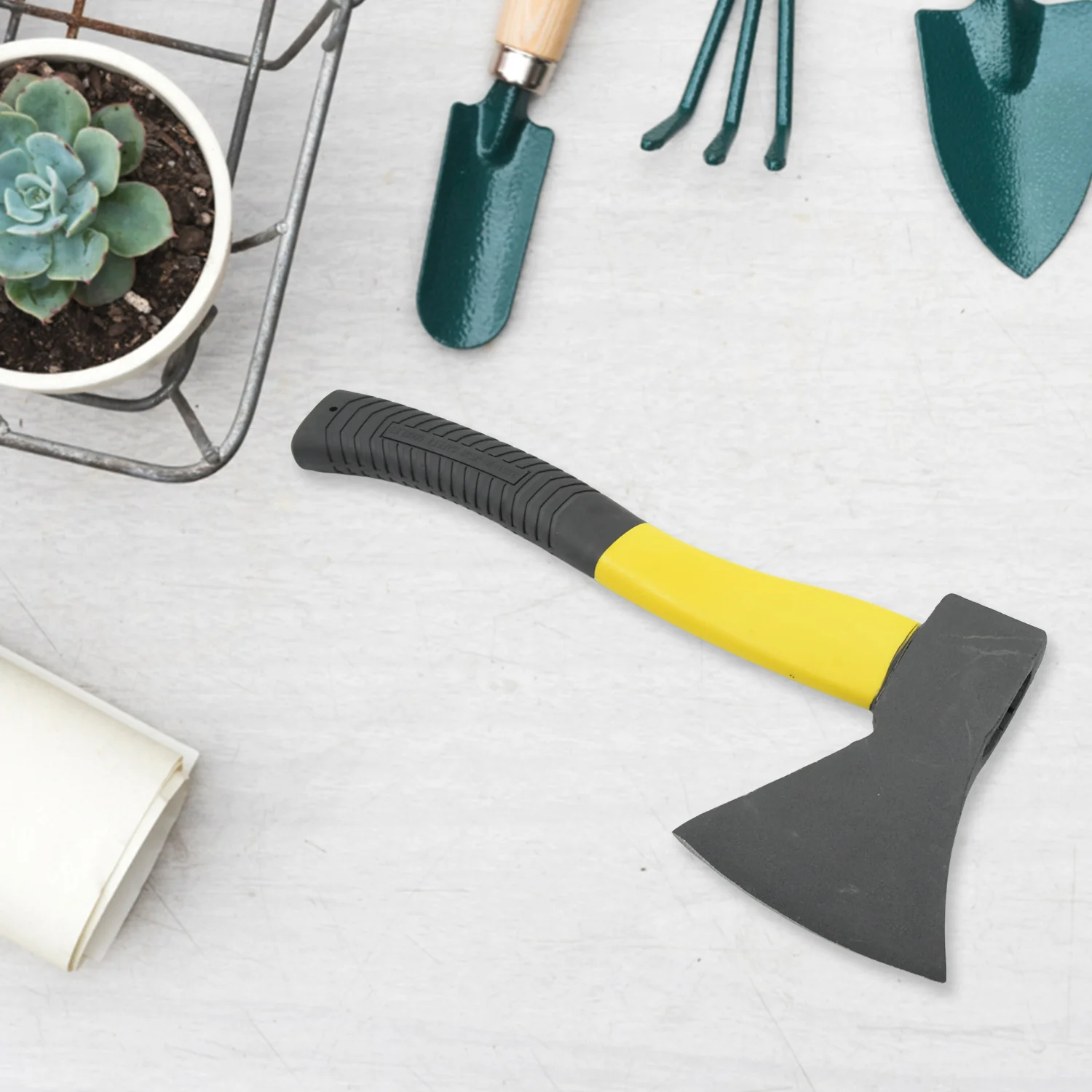 Gardening Tools Hatchet Axe Fiberglass Rubber Handle Safety Axe Pick 972 gm - Image 5