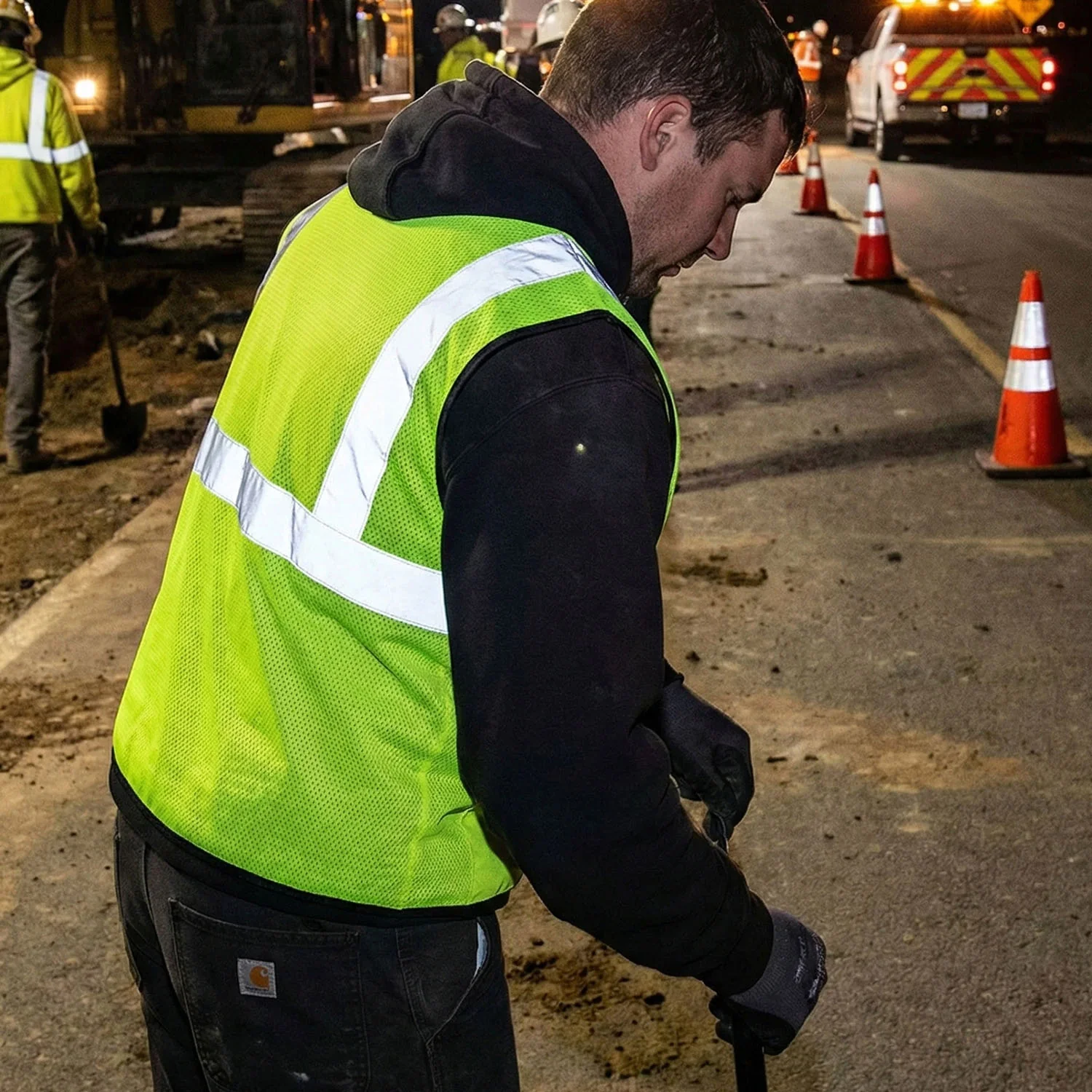 Green Safety Jacket for Construction Protection - Image 4