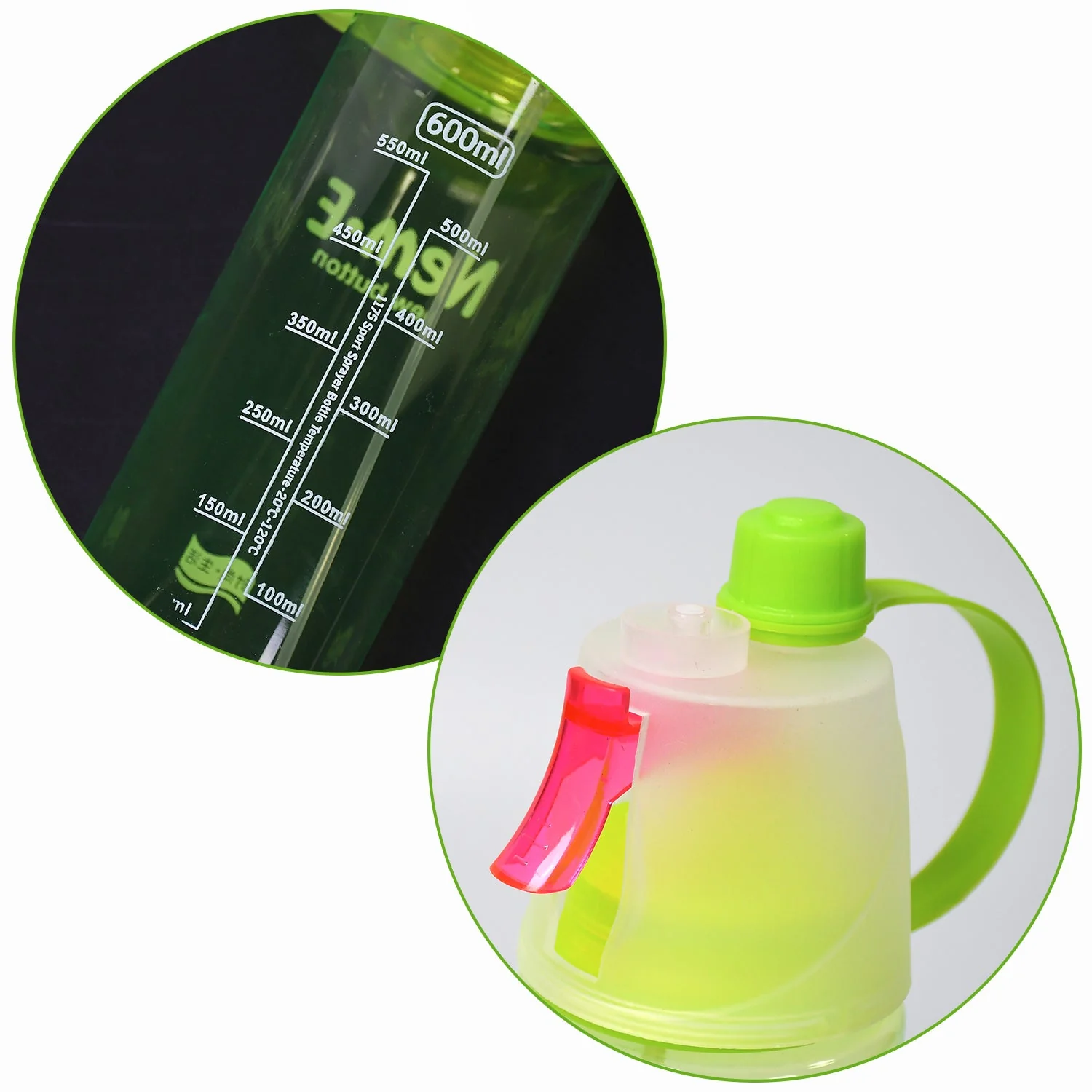 600ml BPA Free Sports Spray Water Bottle for Gym, Cycling & Hiking - Image 3