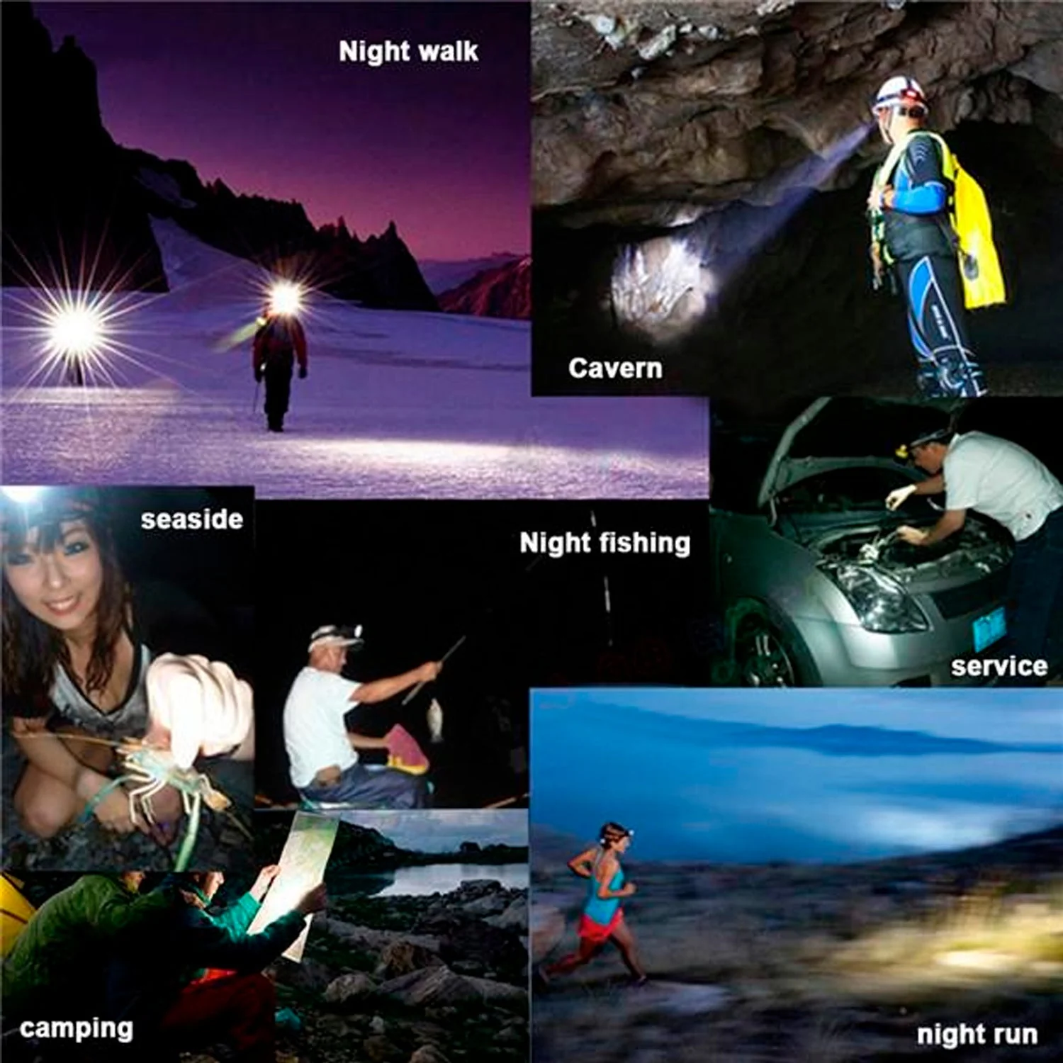 Head Lamp 9 Led Long Range Rechargeable Lamp Use For Farmers, Fishing - Image 3