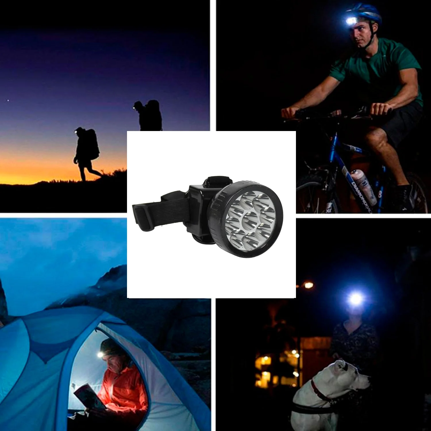 Head Lamp 9 Led Long Range Rechargeable Lamp Use For Farmers, Fishing - Image 5
