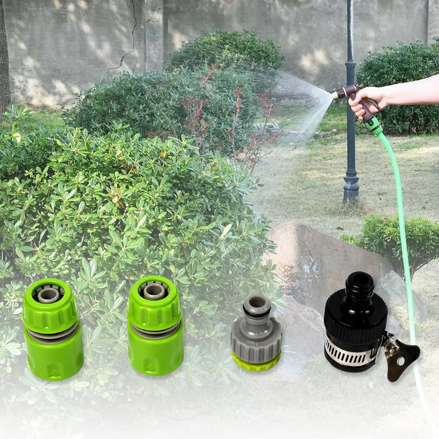 Water Spray Nozzle, Hose Sprayer, High Pressure Long Range Zinc Alloy Rotatable - Image 3