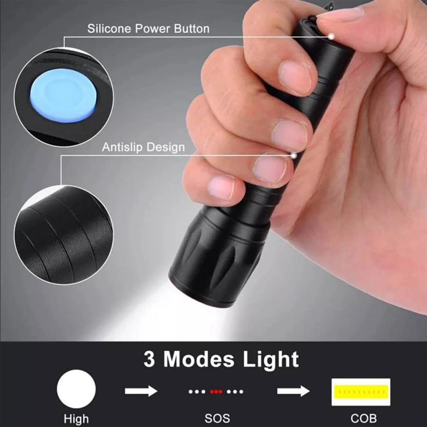 LED USB Rechargeable Mini Flashlight – Ultra-Bright Tactical Emergency Light - Image 3