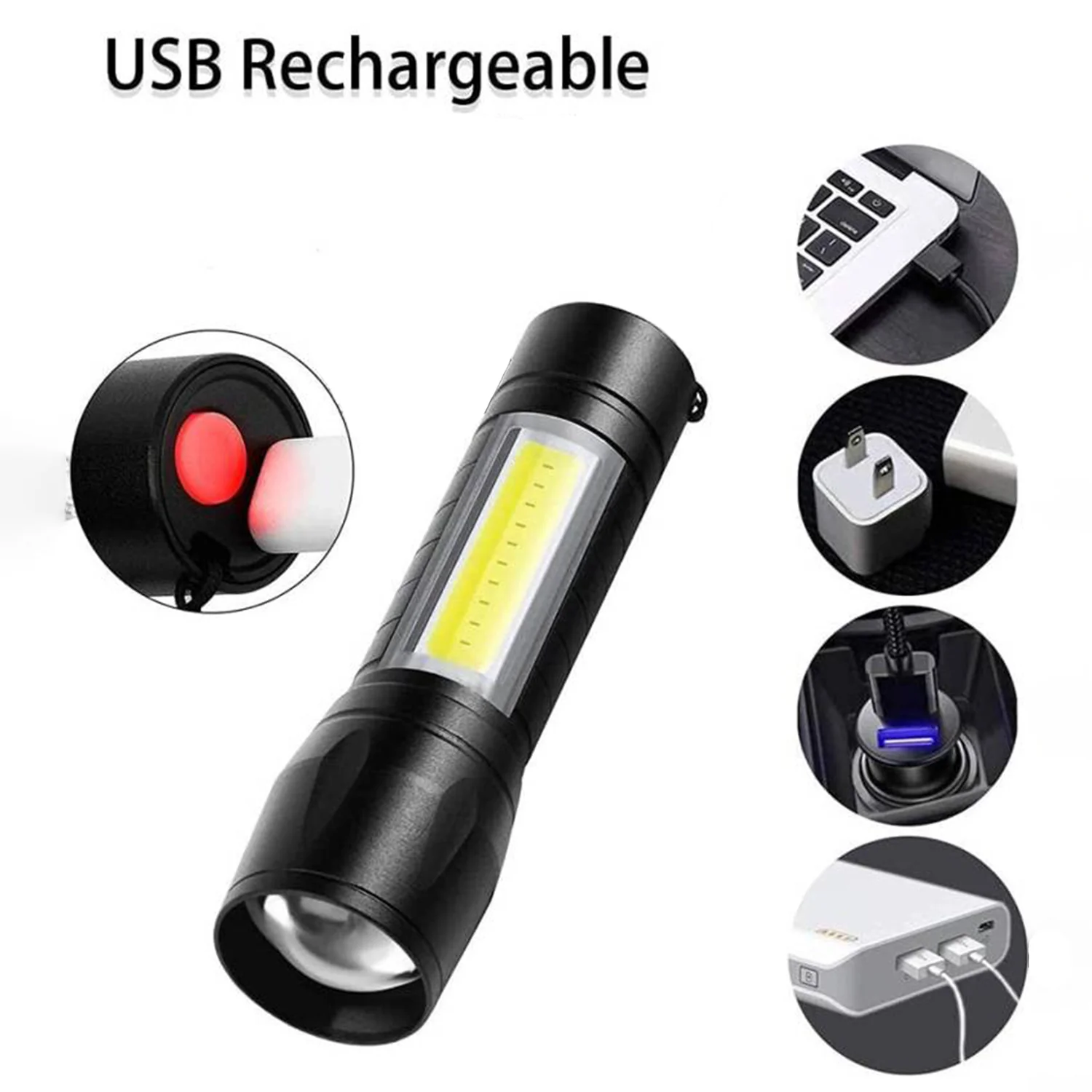 LED USB Rechargeable Mini Flashlight – Ultra-Bright Tactical Emergency Light - Image 6