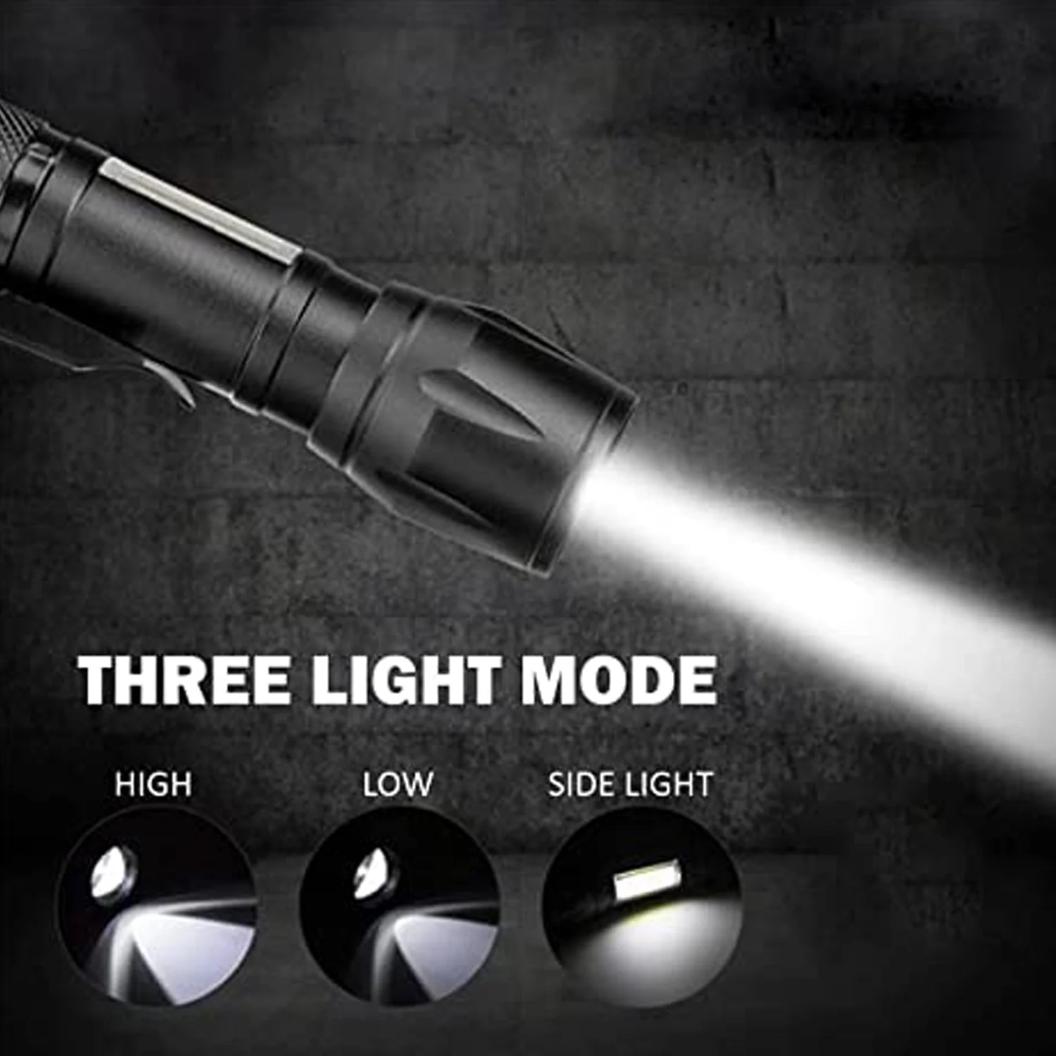 Mini Search Rechargeable LED Long Range Flashlight Emergency Light Torch - Image 14