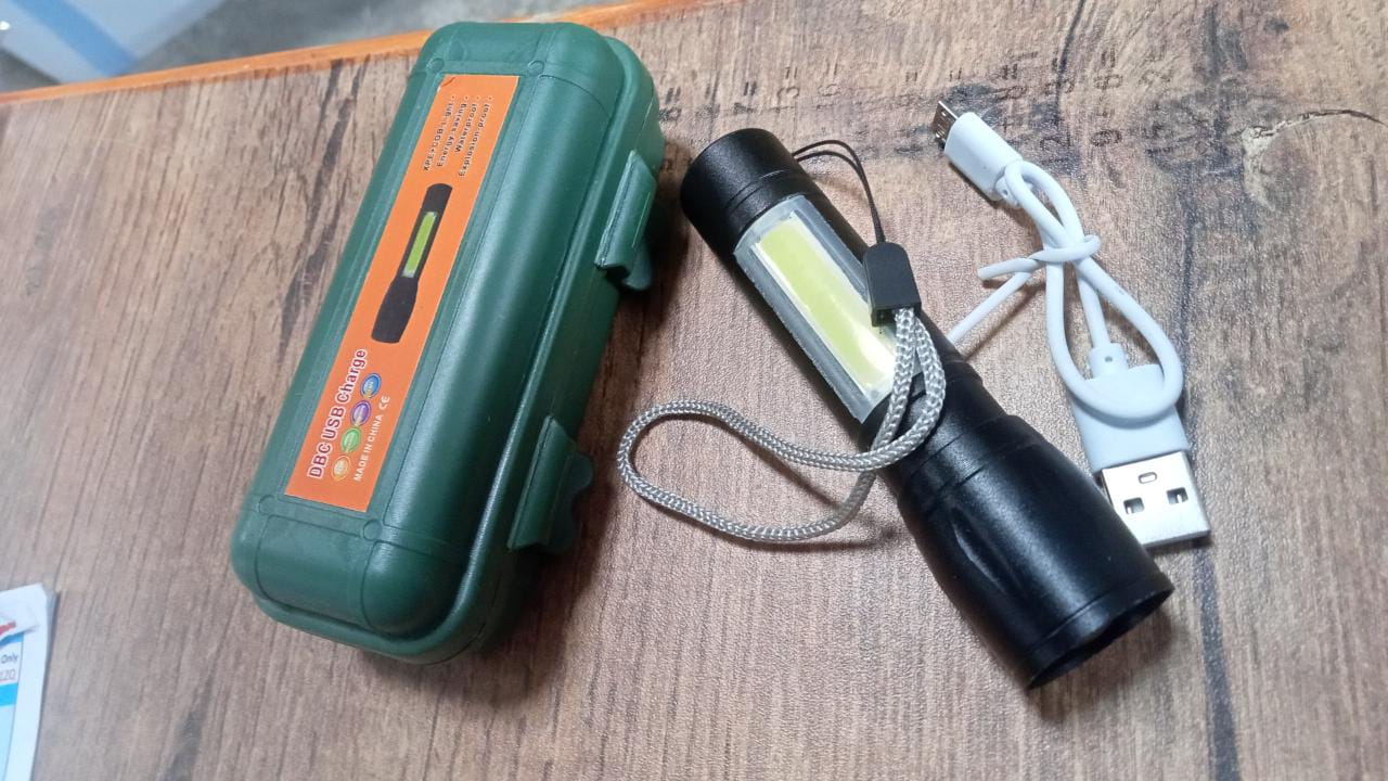 Mini Search Rechargeable LED Long Range Flashlight Emergency Light Torch - Image 15