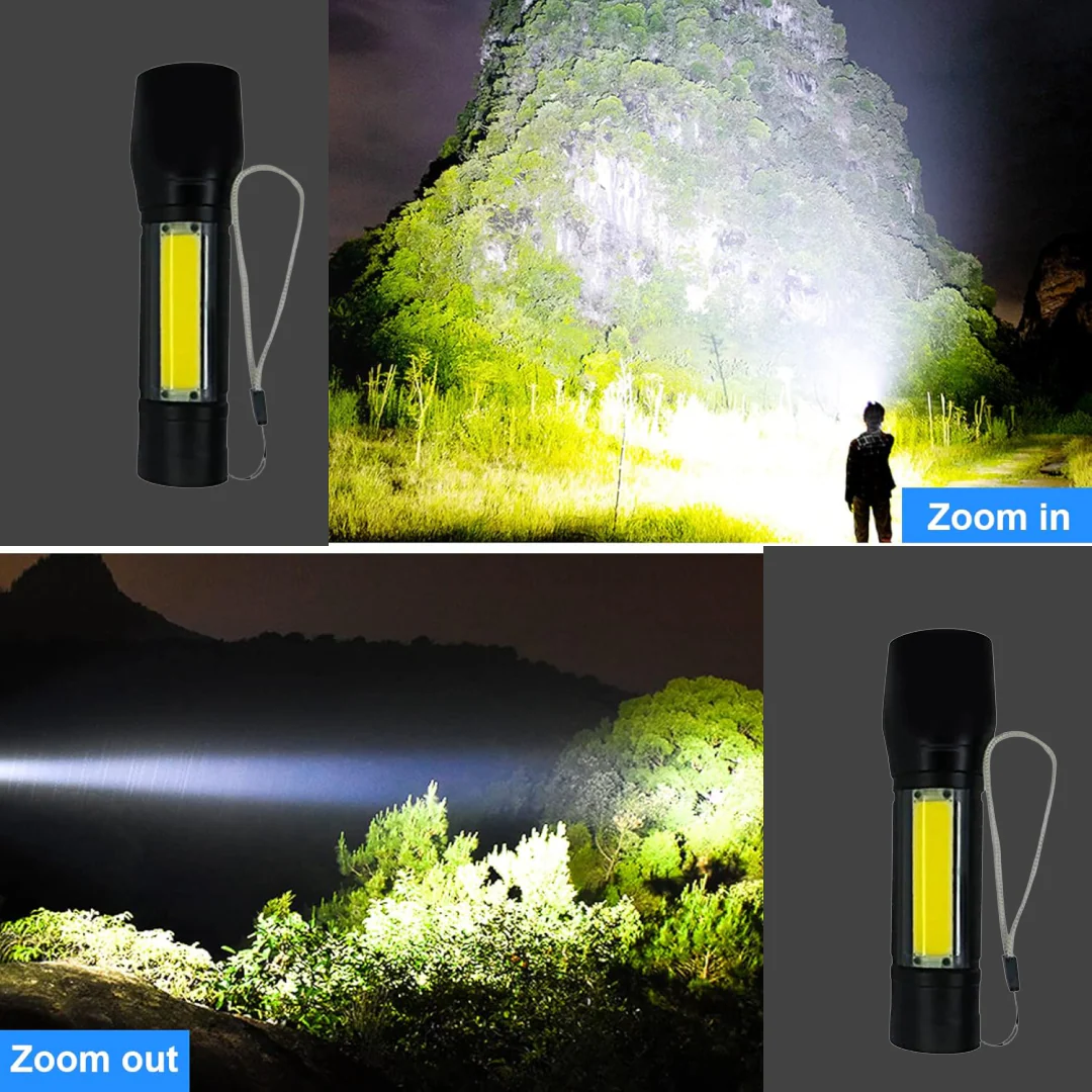 Mini Search Rechargeable LED Long Range Flashlight Emergency Light Torch - Image 4