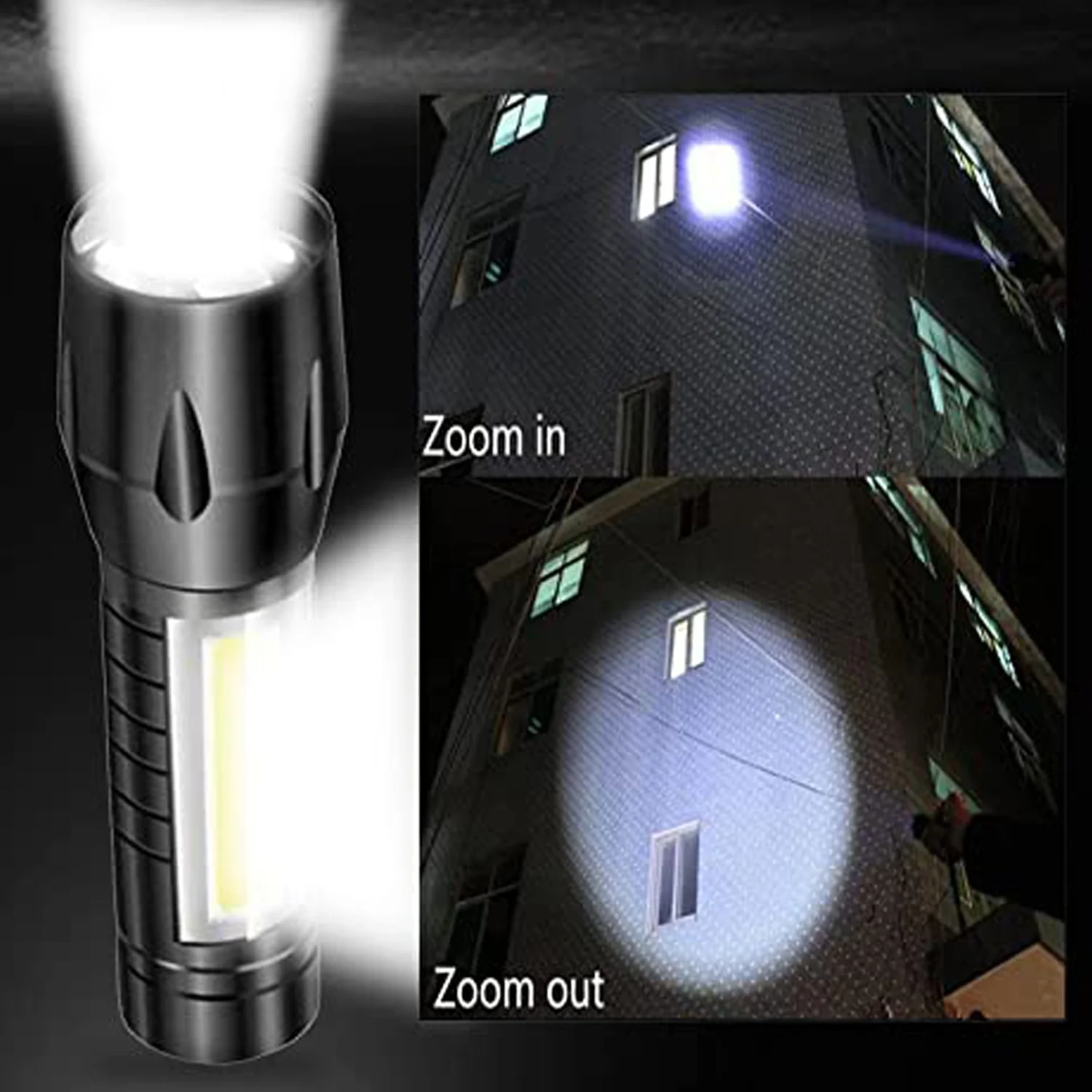Mini Search Rechargeable LED Long Range Flashlight Emergency Light Torch - Image 8