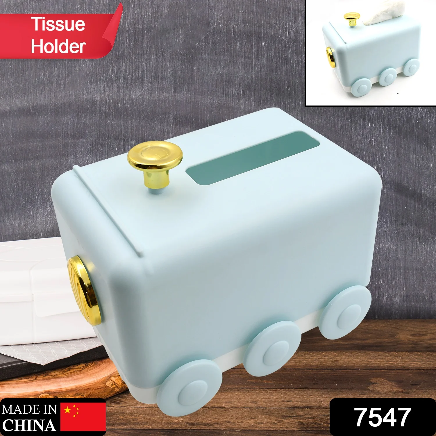 Tissue Paper Holder Unique Train Engine Tissue Storage Box for Car Decor & Home Use - Image 2