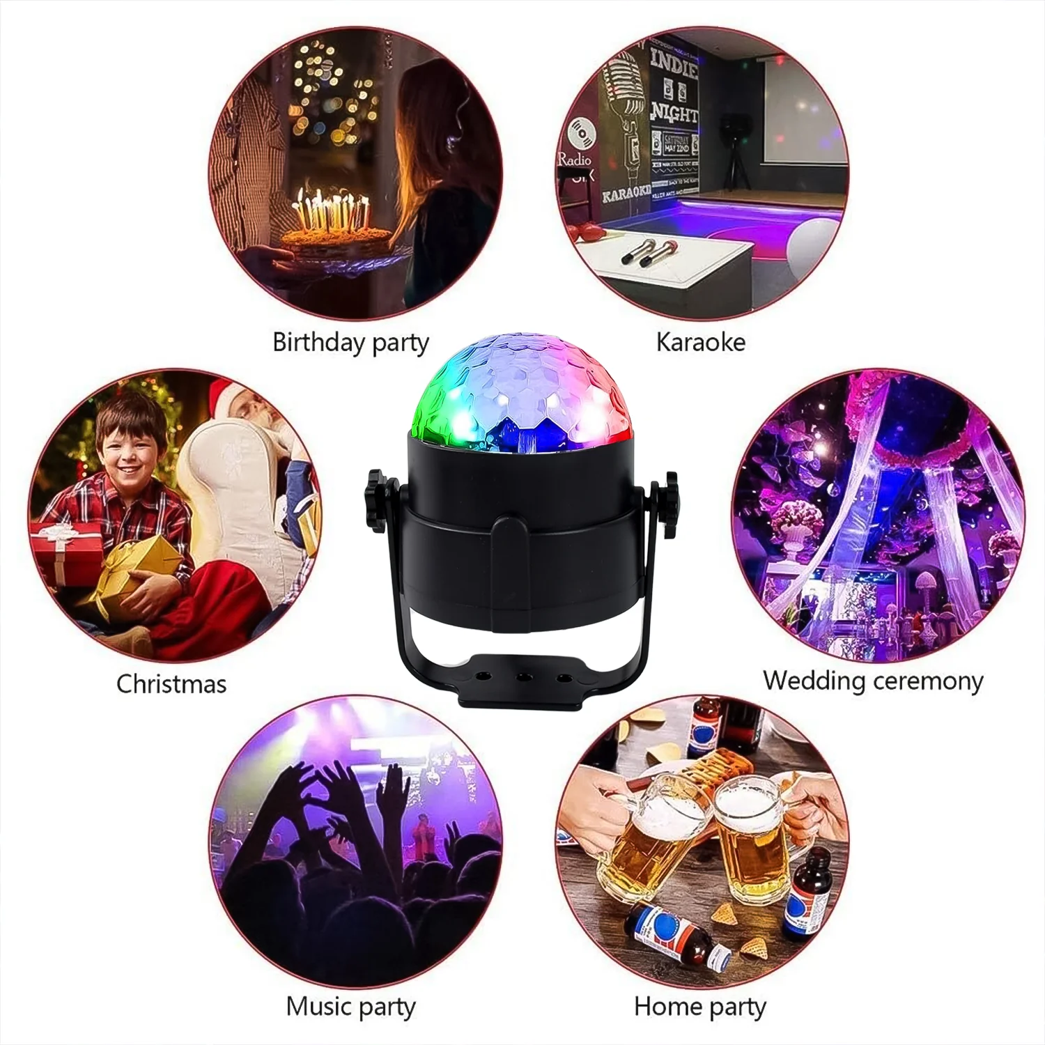 Party Lights, DJ Stage Light Disco Ball Light - Image 6