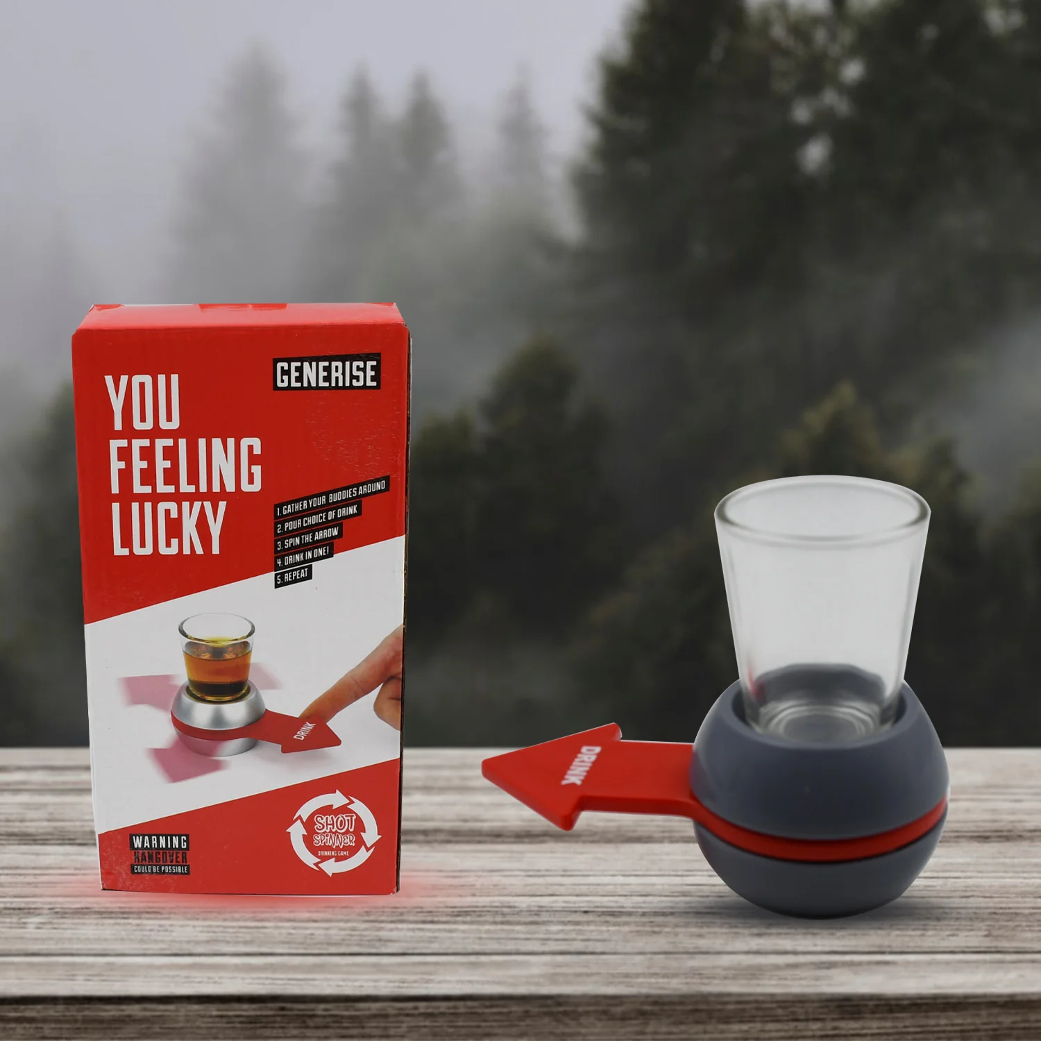 Shot Spinner Spin the Shot Fun Drinking Game Includes 1.7 oz Shot Glass - Image 3