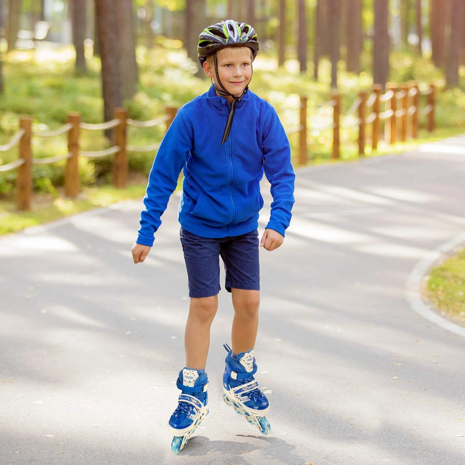 Inline Skates with LED Flashing Light Adjustable Length Premium Quality Skates Pair - Image 4