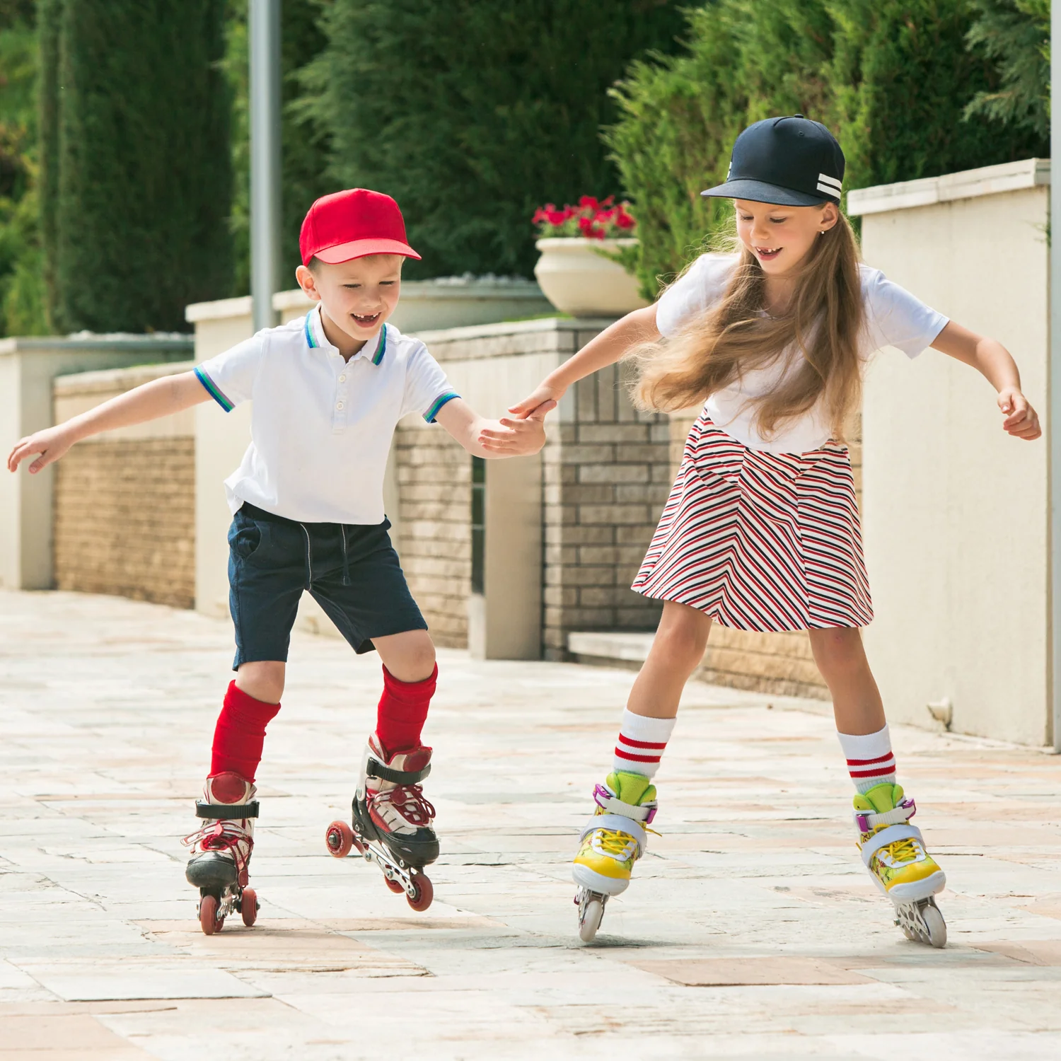 Inline Skates with LED Flashing Light Adjustable Length Premium Quality Skates Pair - Image 9