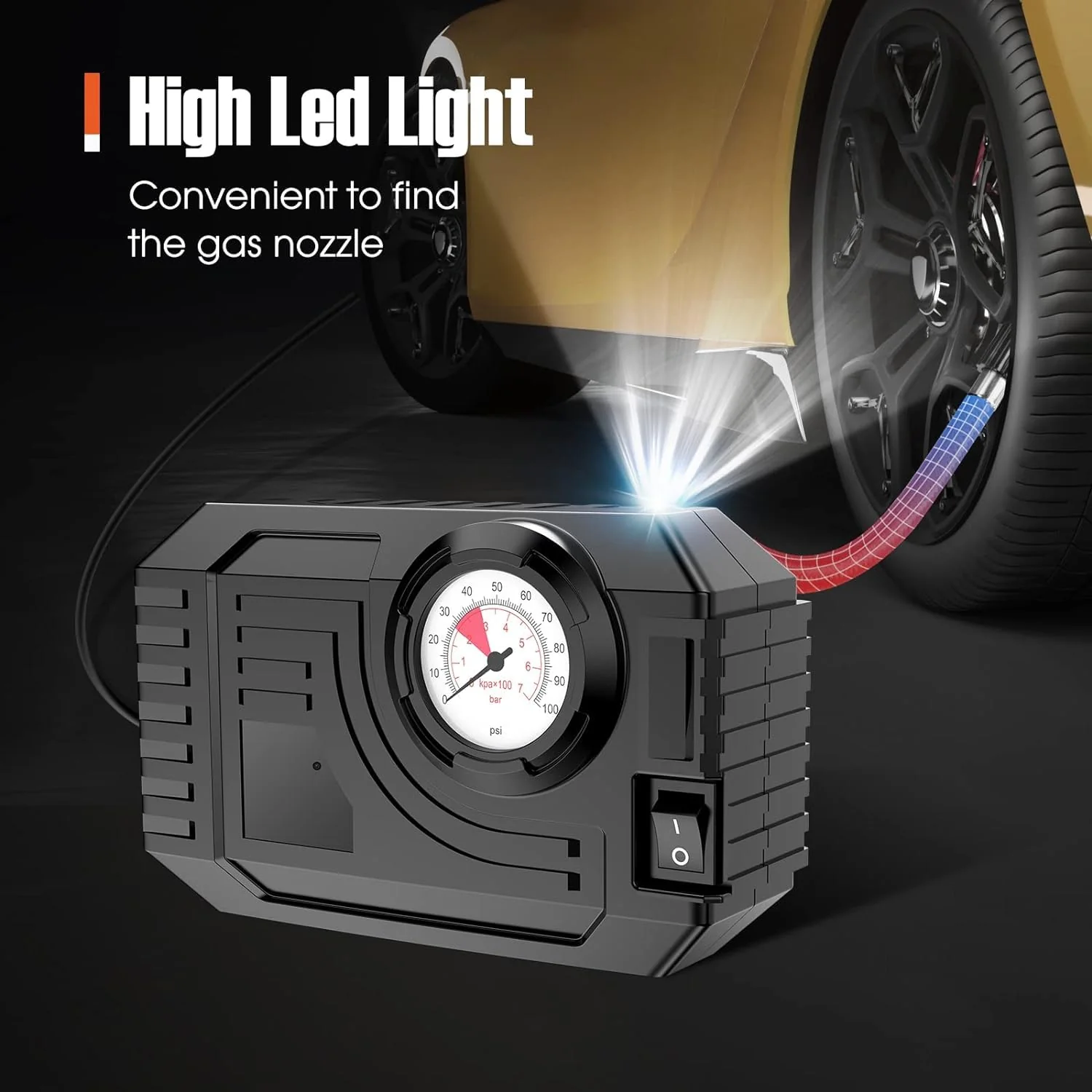 Tire Inflator Portable Air Compressor 12V Small Air Pump for Car Tires Bicycle Bike - Image 8