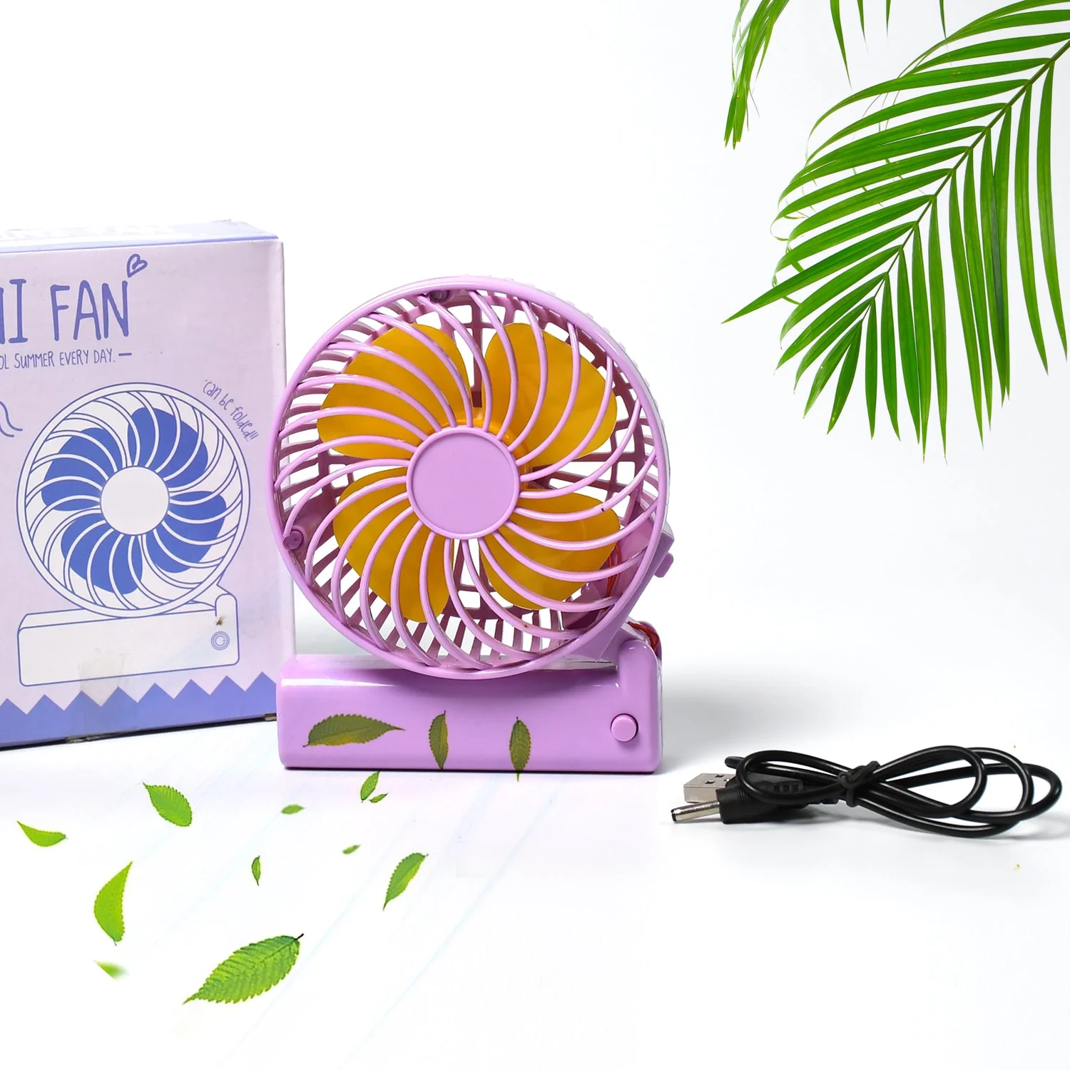 Portable Mini handy Fan & Personal Table Fan (Battery Not Include) - Image 5